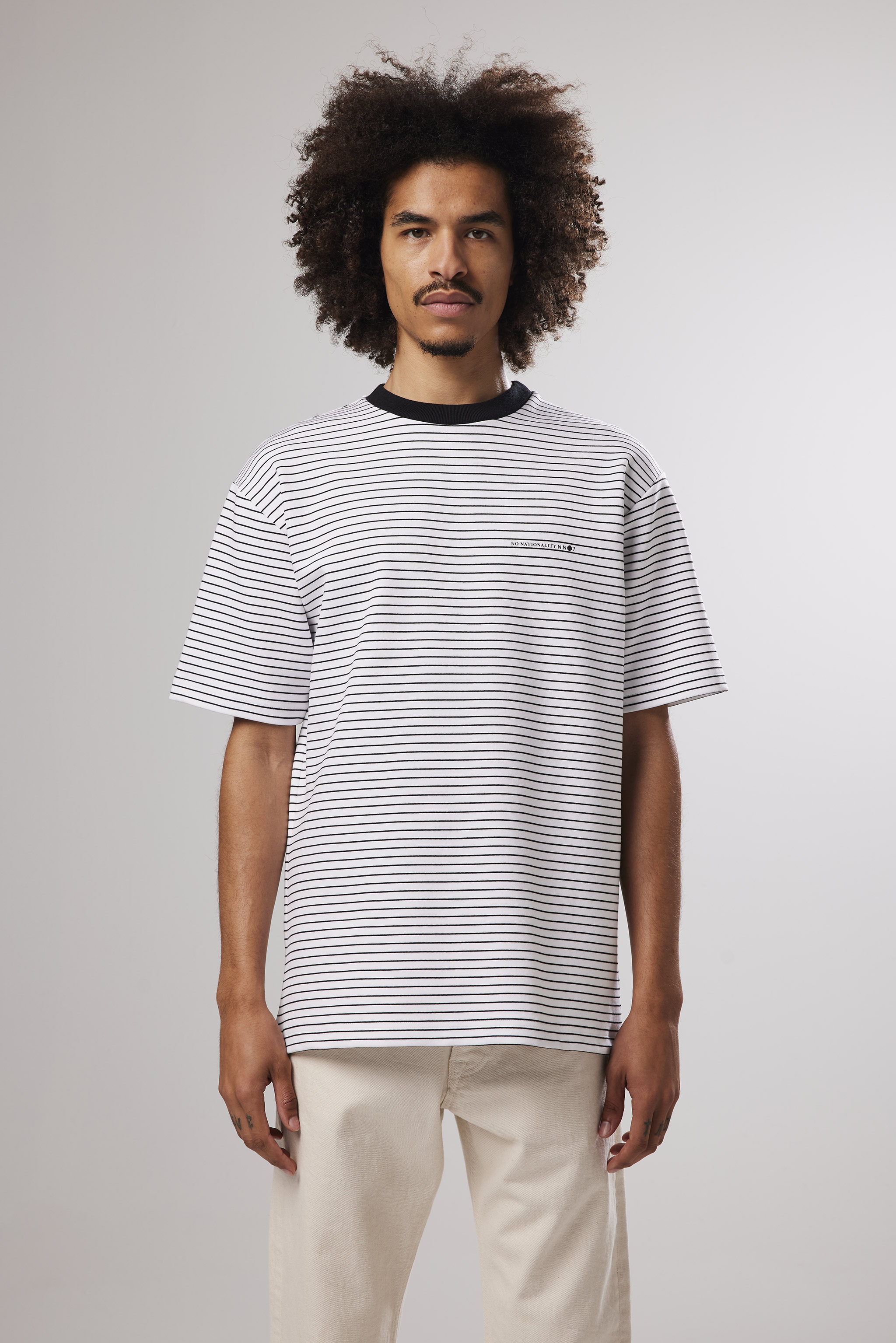 Nat 3457 men's t-shirt - Black Stripe 