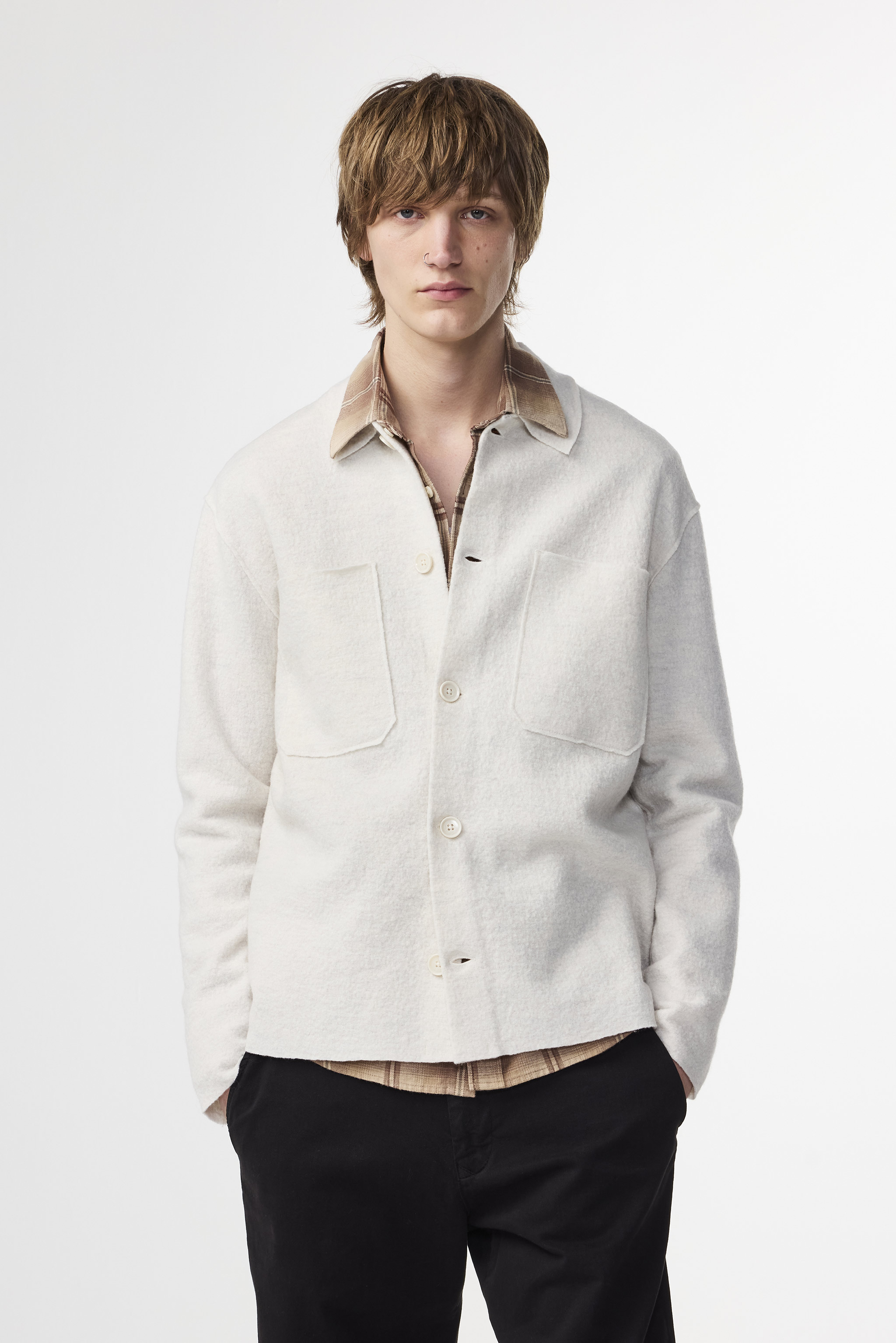 Jonas 6398 men's overshirt - Ivory - Buy online at NN.07®