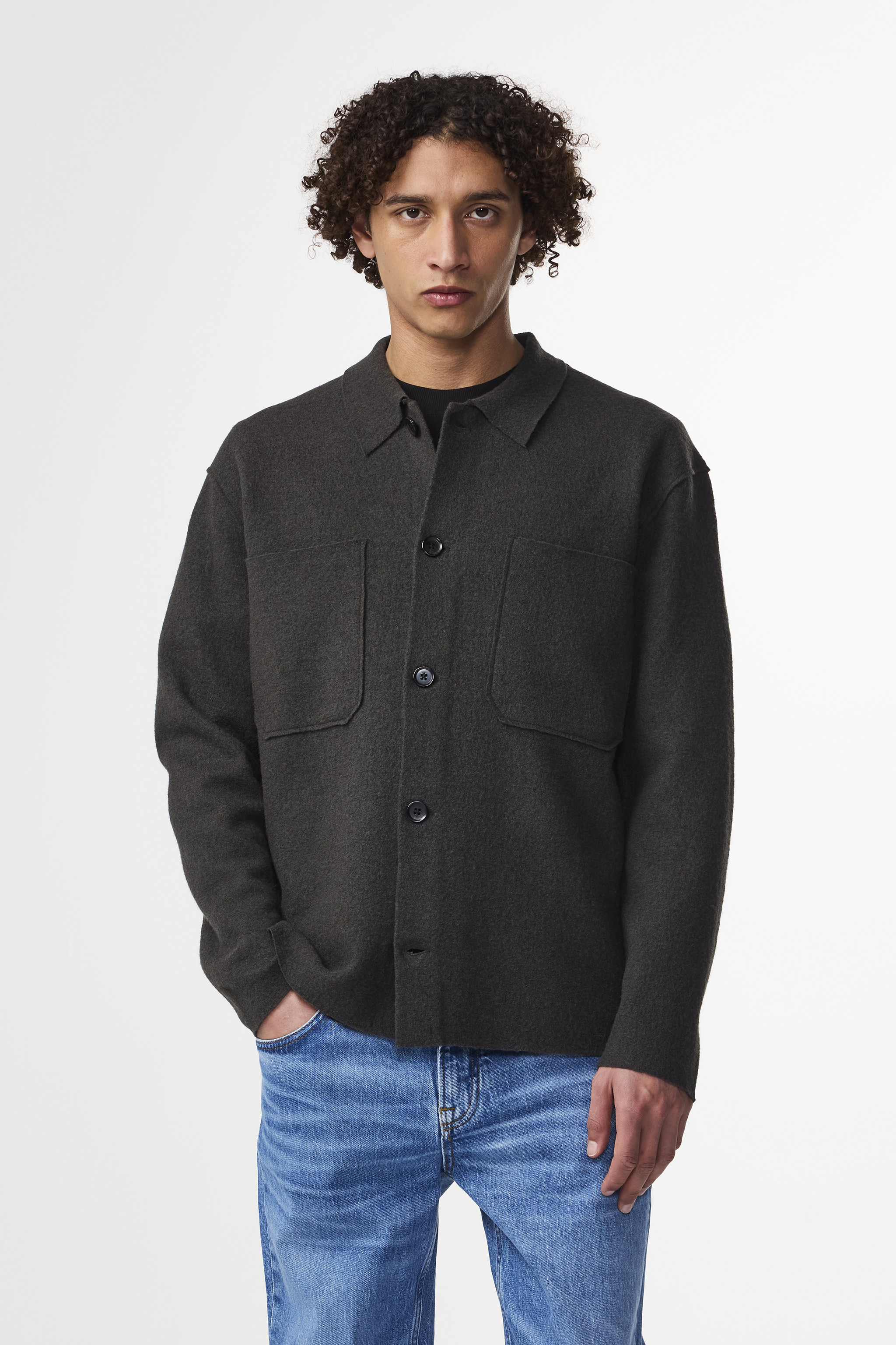 Jonas 6398 men's overshirt - Dark Army - Buy online at NN.07®