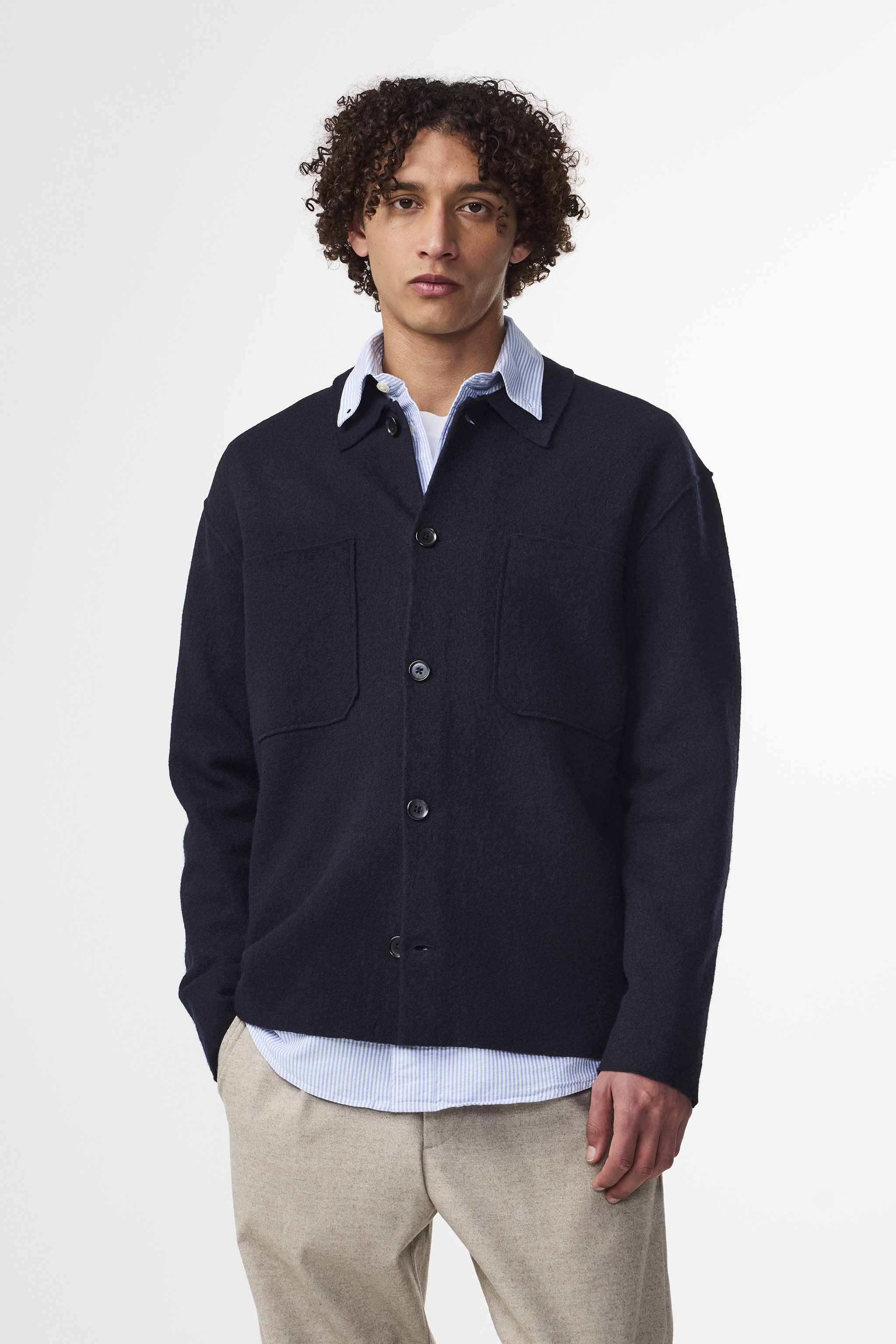 Jonas 6398 men's overshirt - Navy Blue - Buy online at NN.07®
