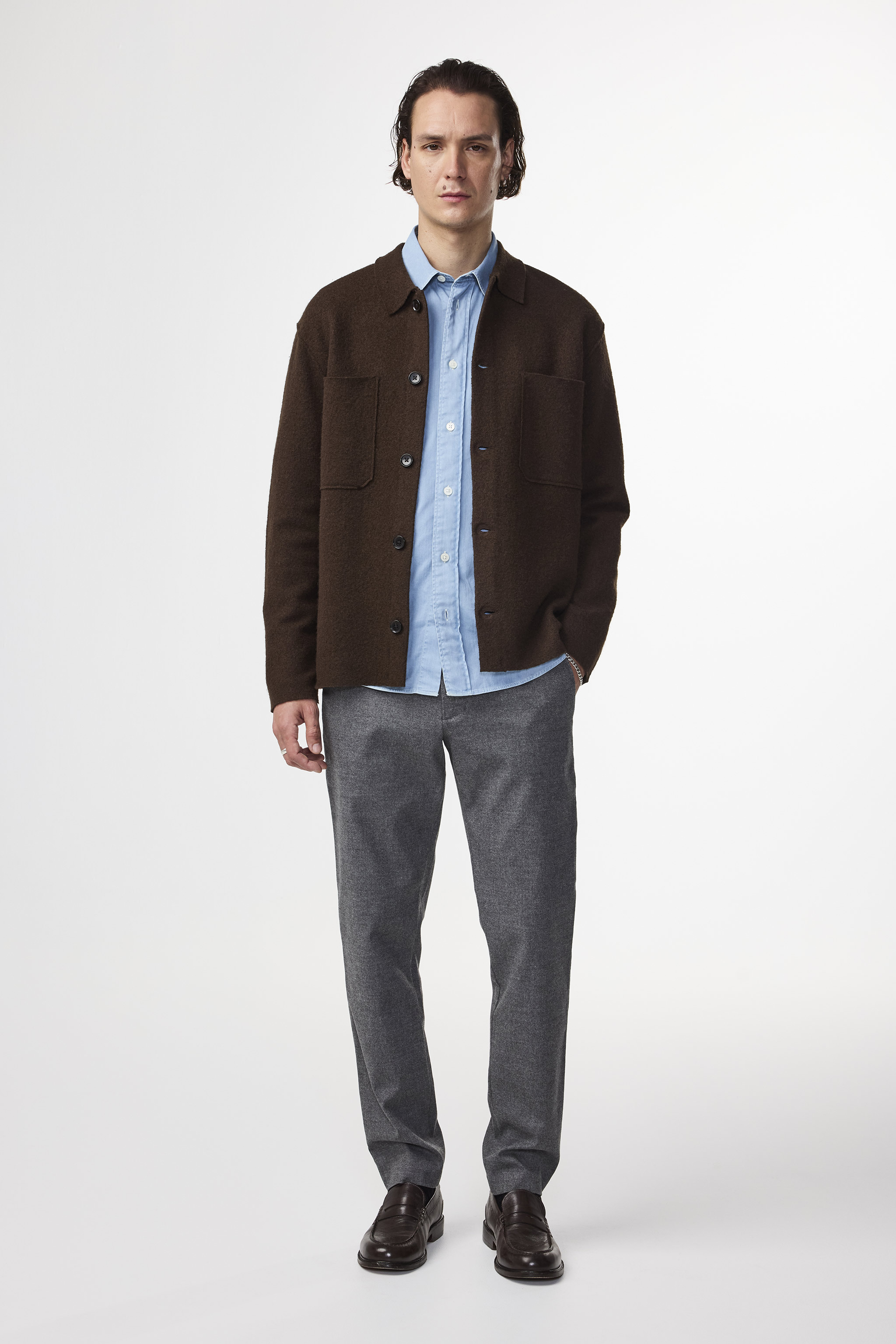 Jonas 6398 men's overshirt - Demitasse - Buy online at NN.07®