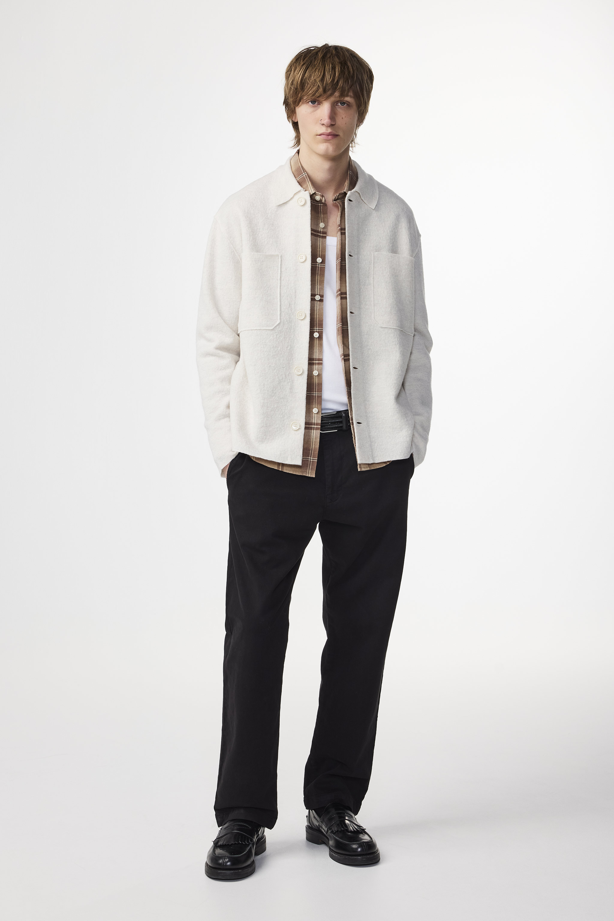 Jonas 6398 men's overshirt - Ivory - Buy online at NN.07®