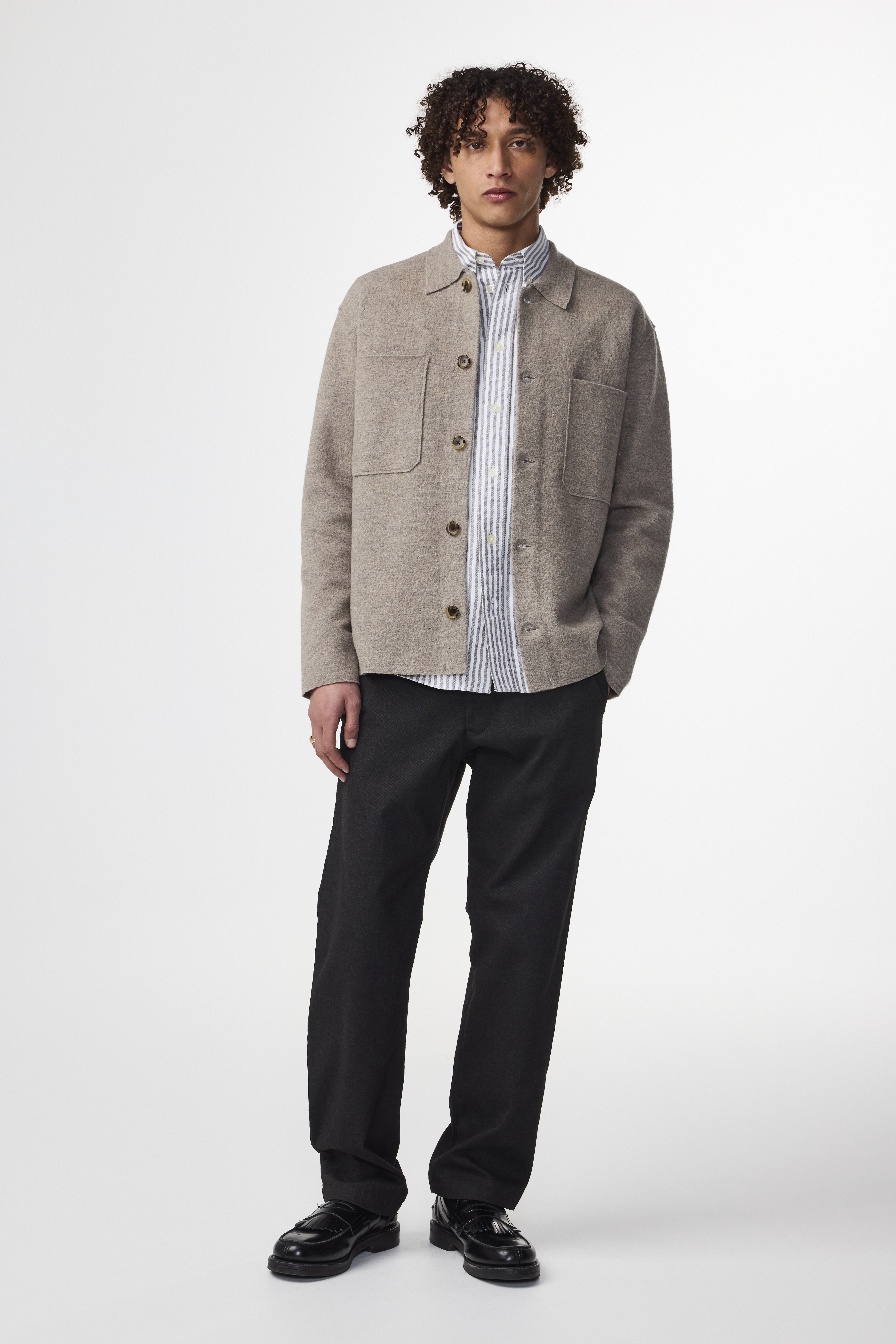 スリーピース PERSON'S FOR MEN  ウールリッチ ブラウン Jonas 6398 men's overshirt - Khaki Beige - Buy online at NN.07®
