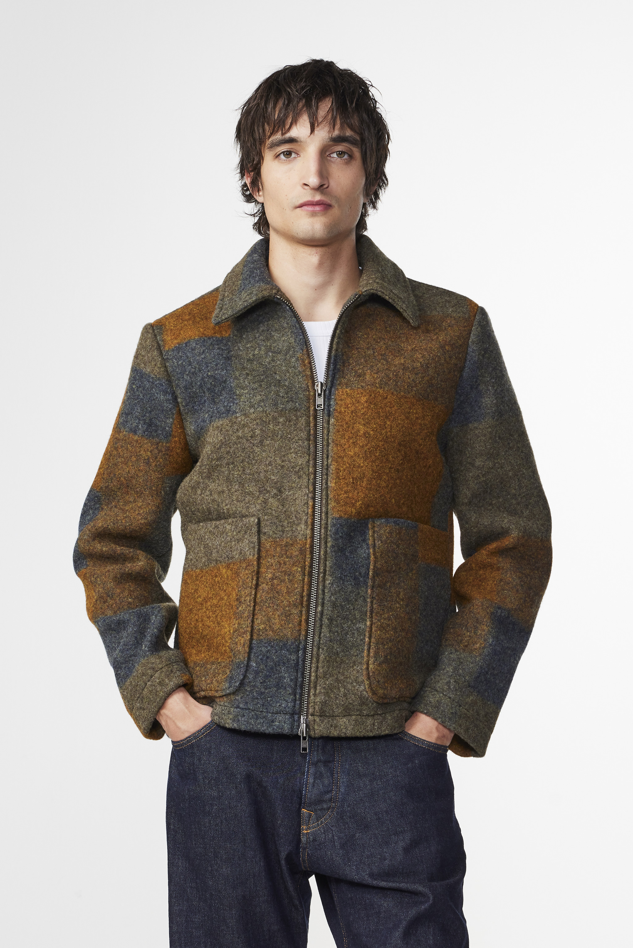 Gael 8267 men s jacket Brown Check Buy online at NN.07