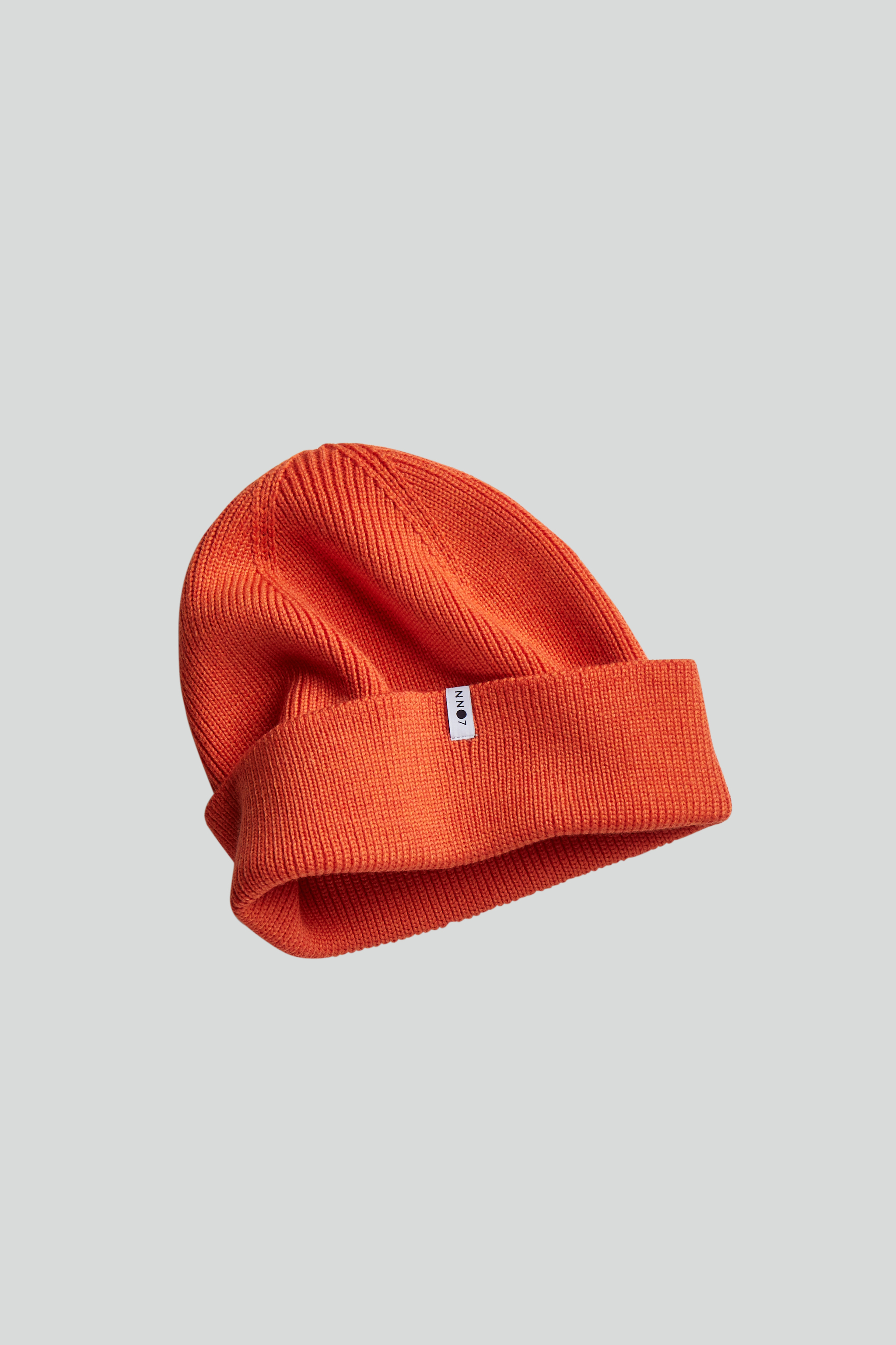 orange merino wool beanie