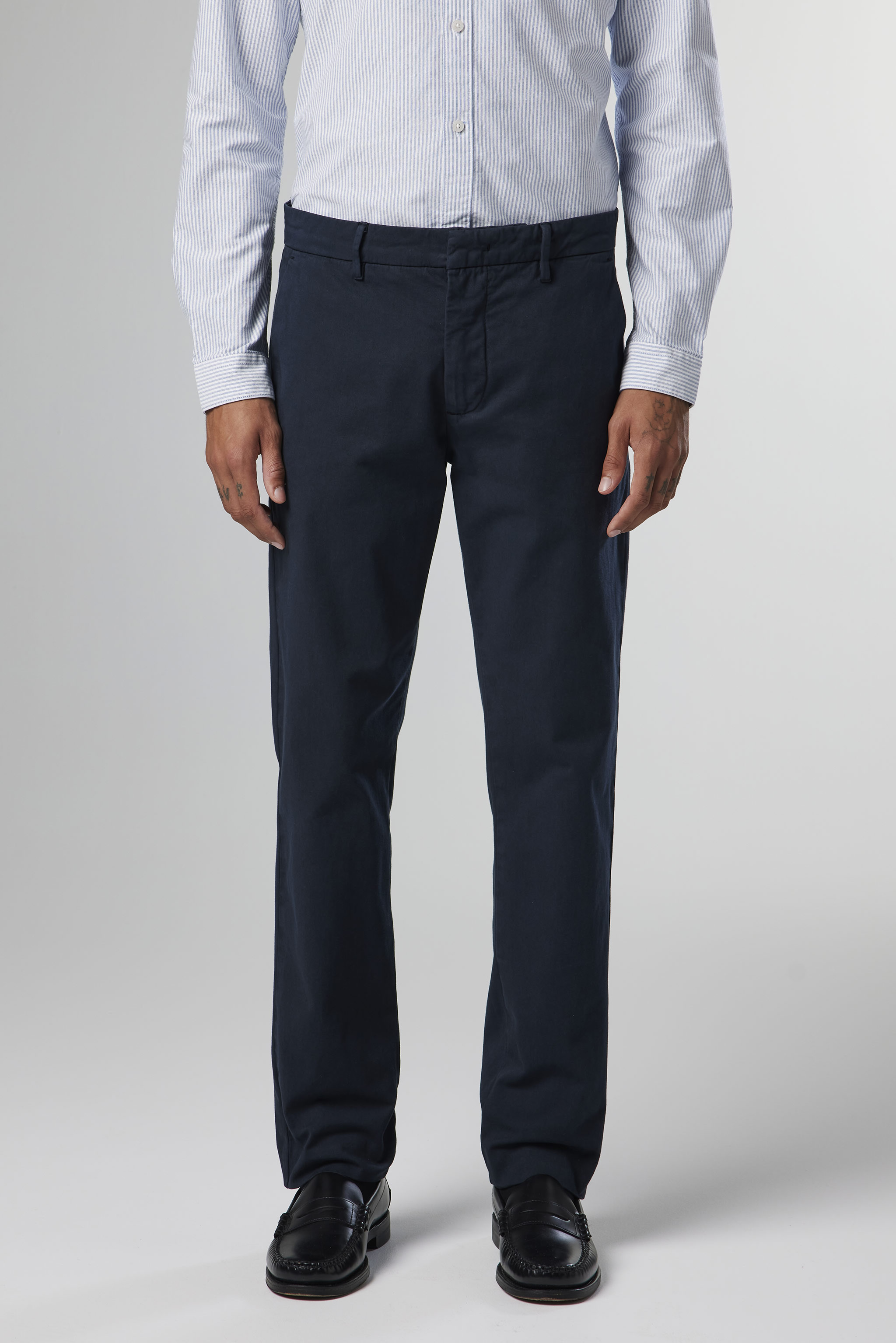 Theo 1202 men's chinos - Blue - Buy online at NN.07®