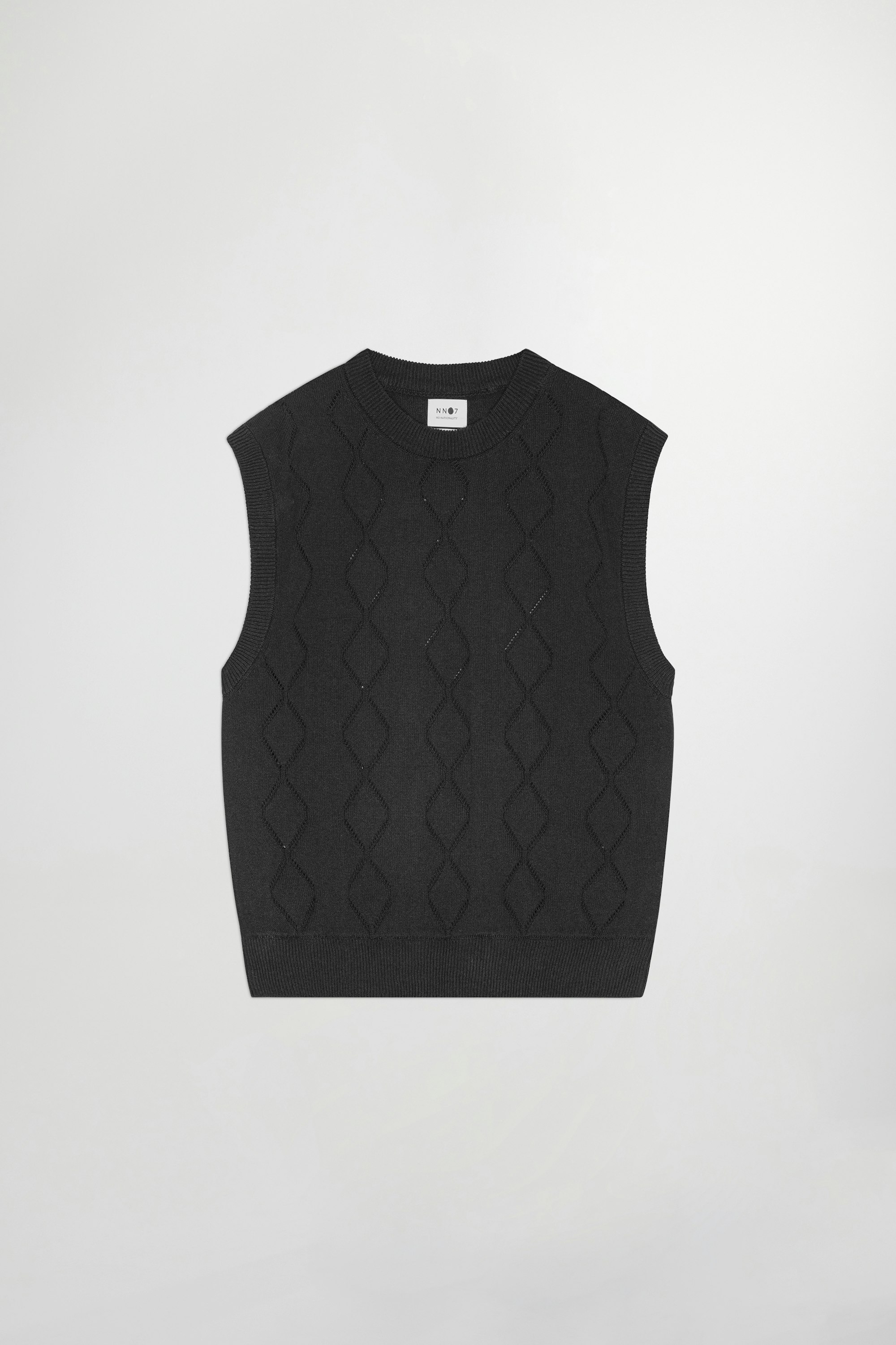 Crew neck vest 6571 men's vest - Black - Buy online at NN.07®