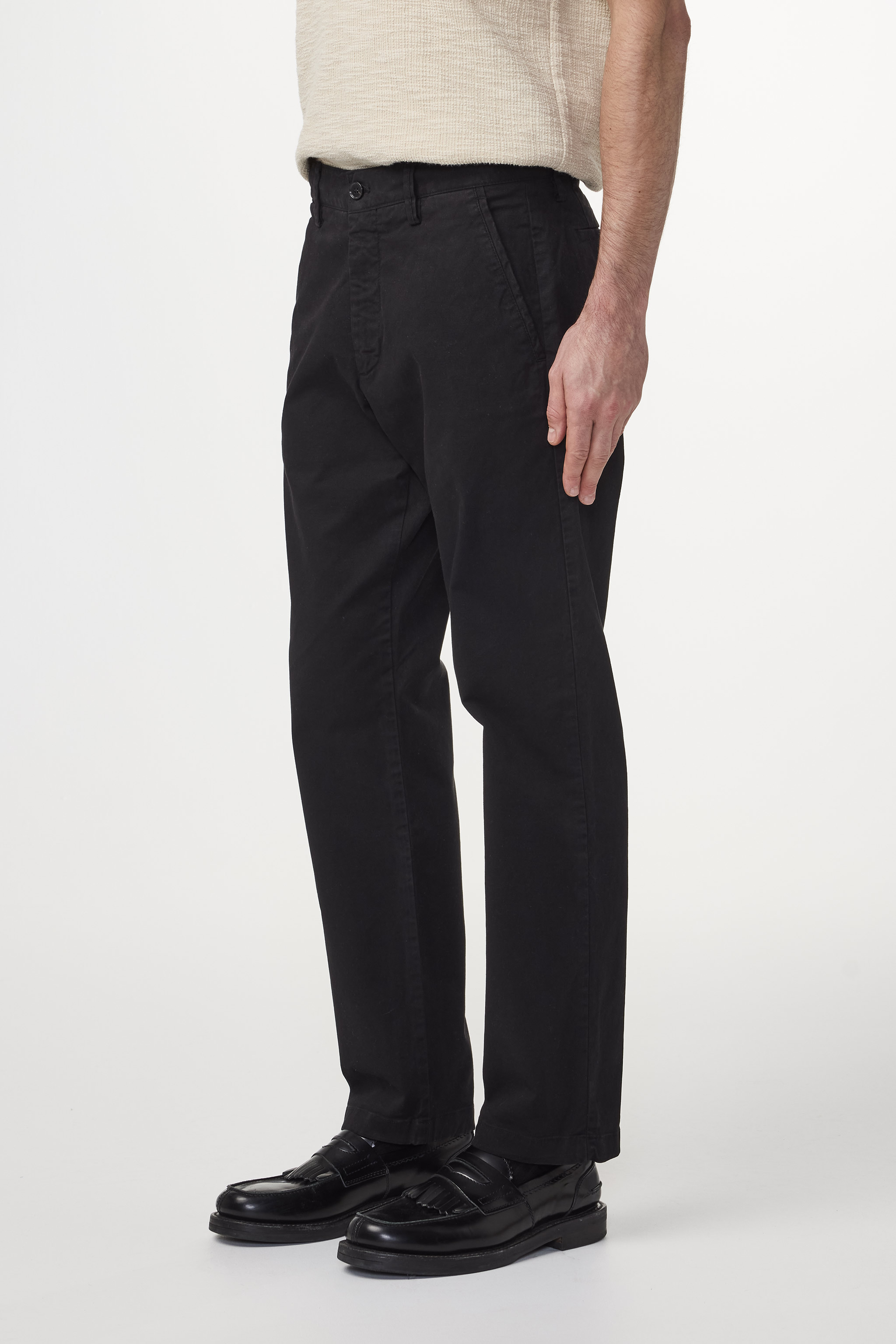 KLASICA Tapered Uncle Trousers （Black） -FASCINATE