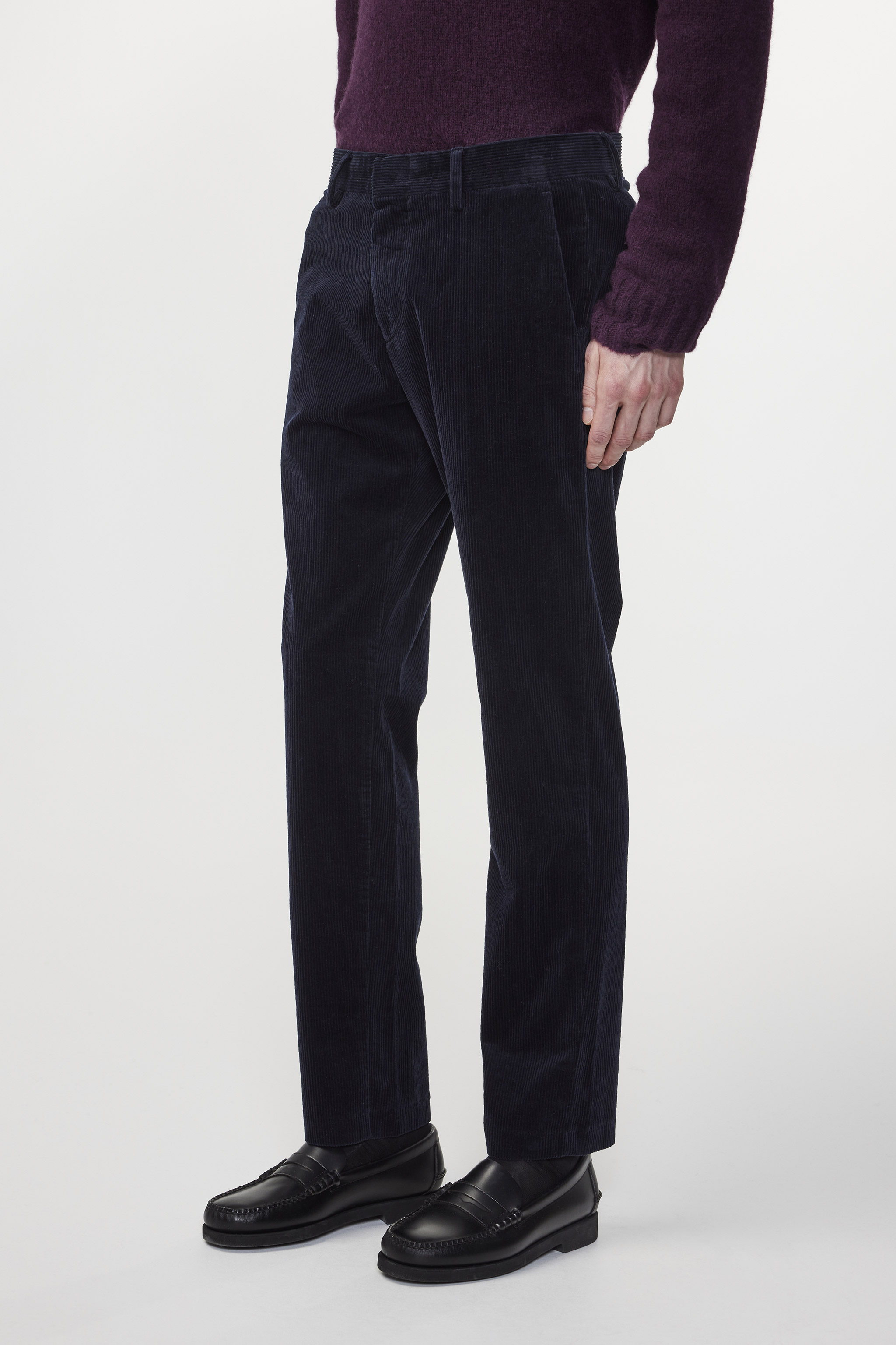 Slim Fit Black Velvet Dress Trousers | Buy Online at Moss
