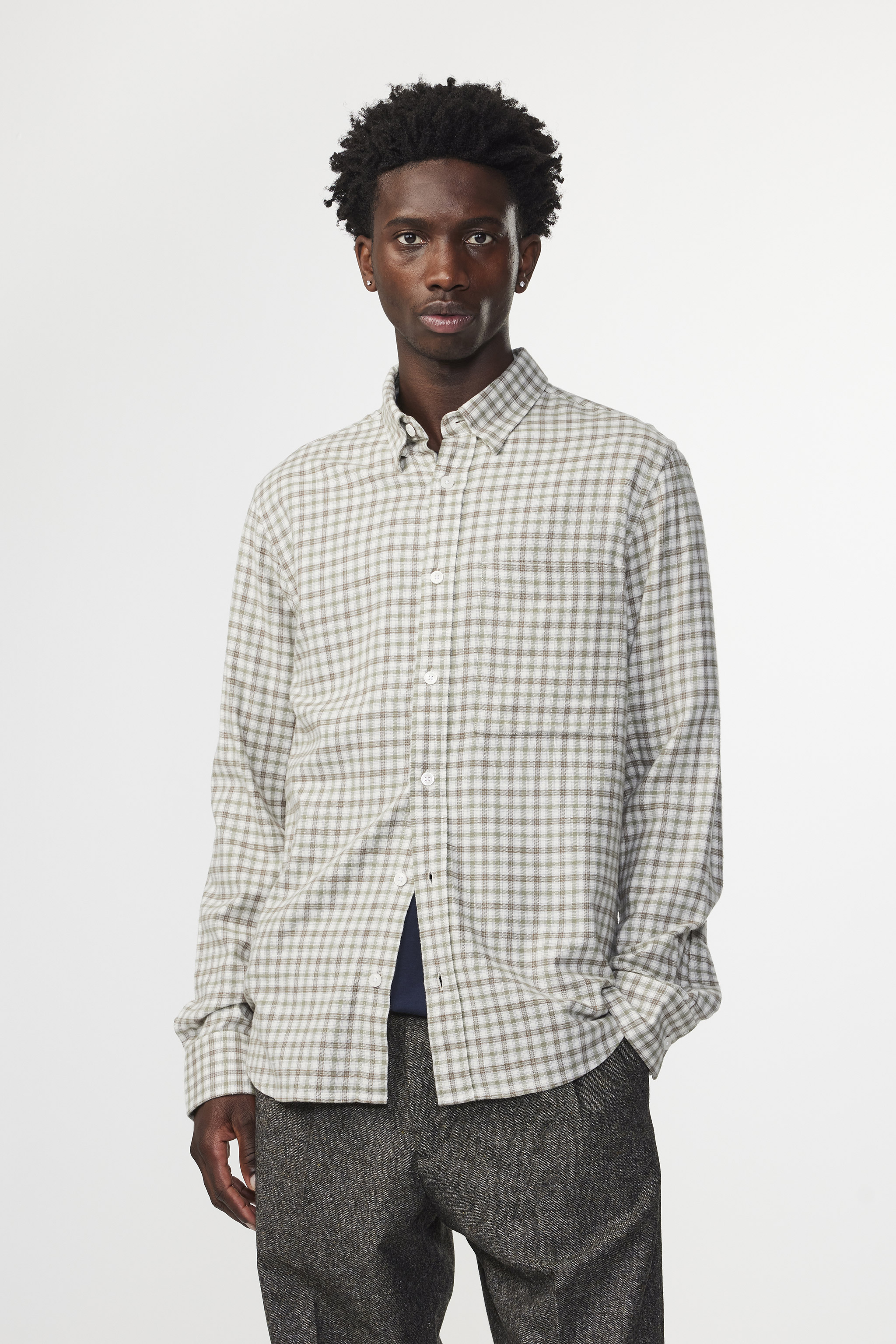 Cohen 5202 men's shirt - Green Check - Buy online at NN.07®