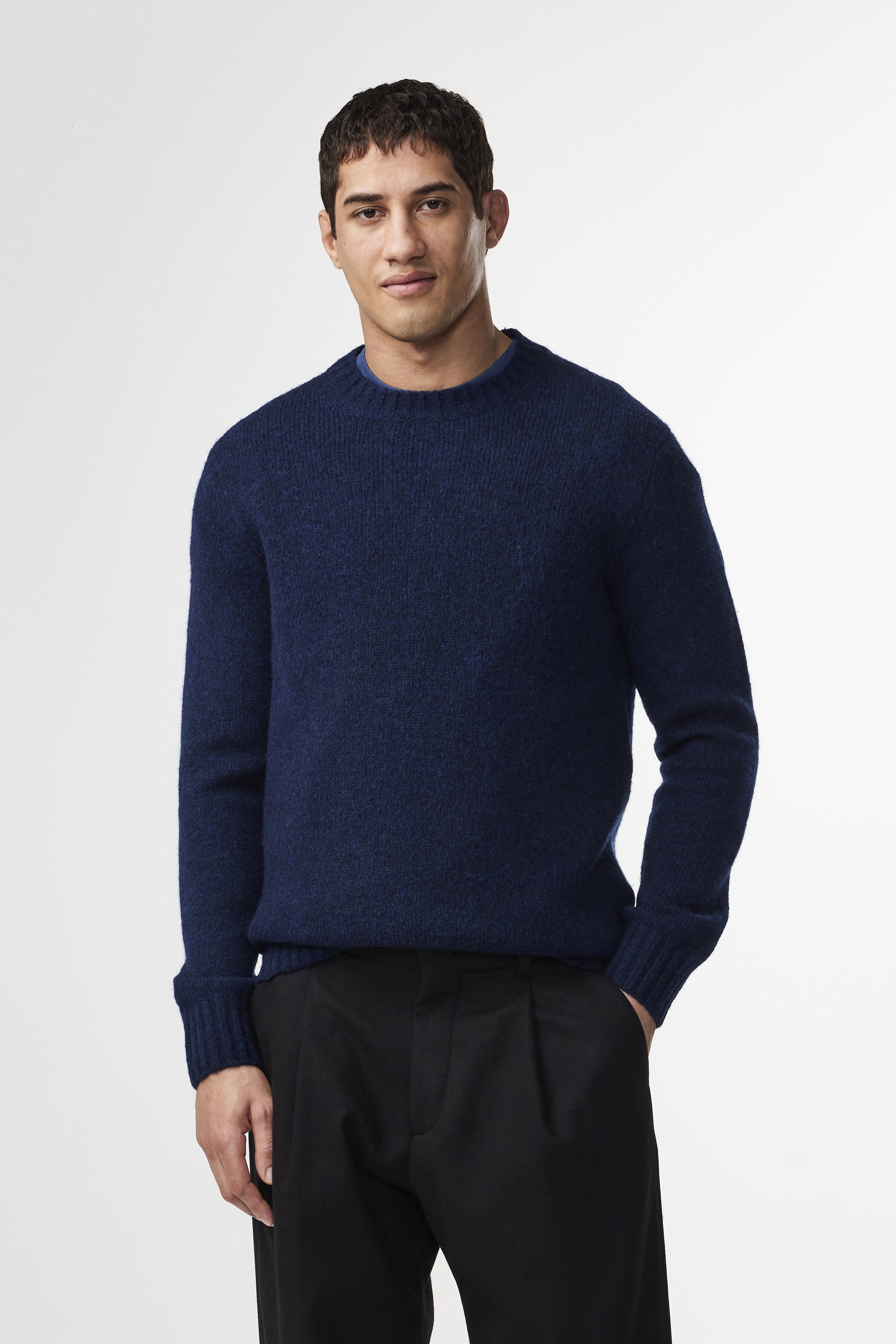 トップス ennoy MERINO WOOL SWEATER NAVY L SLIM MERINO WOOL SWEATER - NAVY | COS US