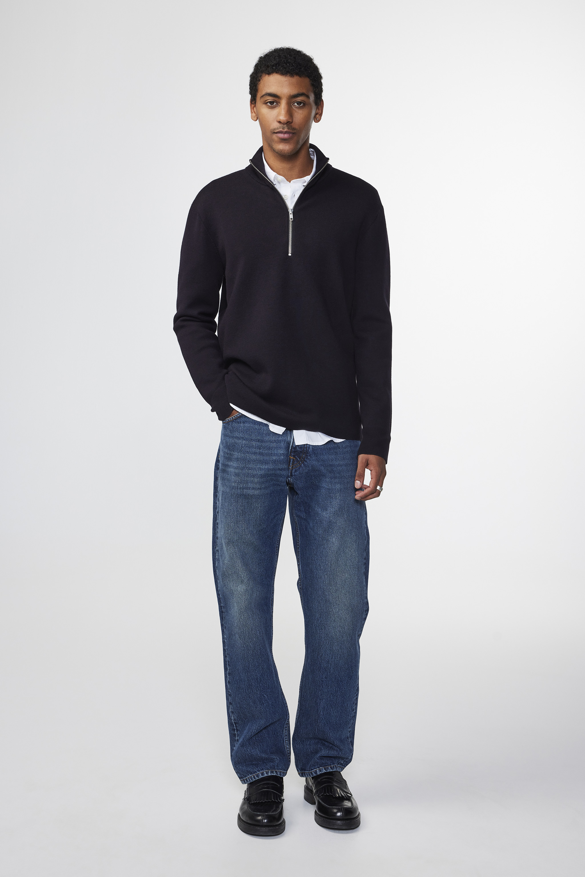 Men's Texture Half Zip Sweater