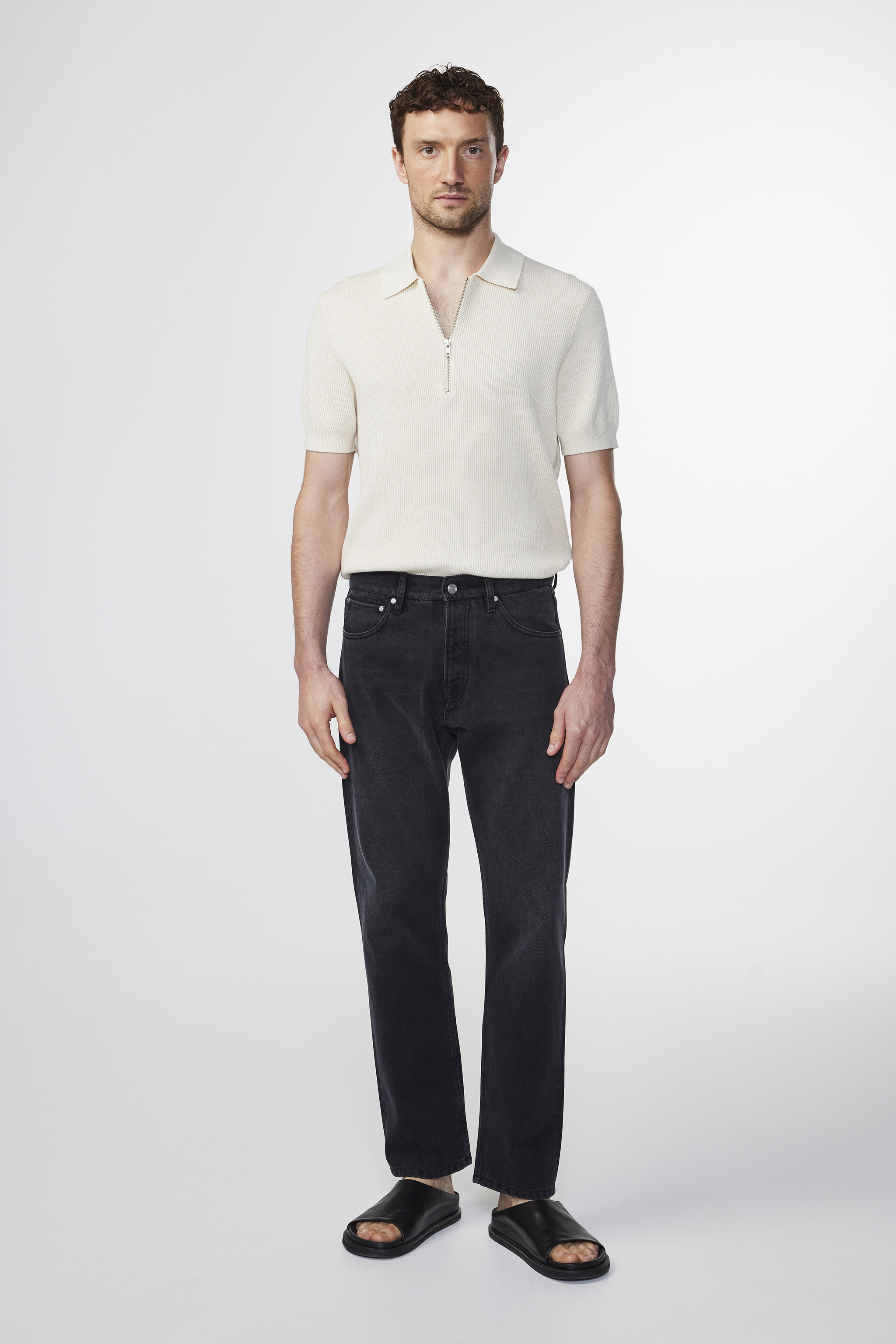 Hansie 6600 men's polo - Ecru - Buy online at NN.07®
