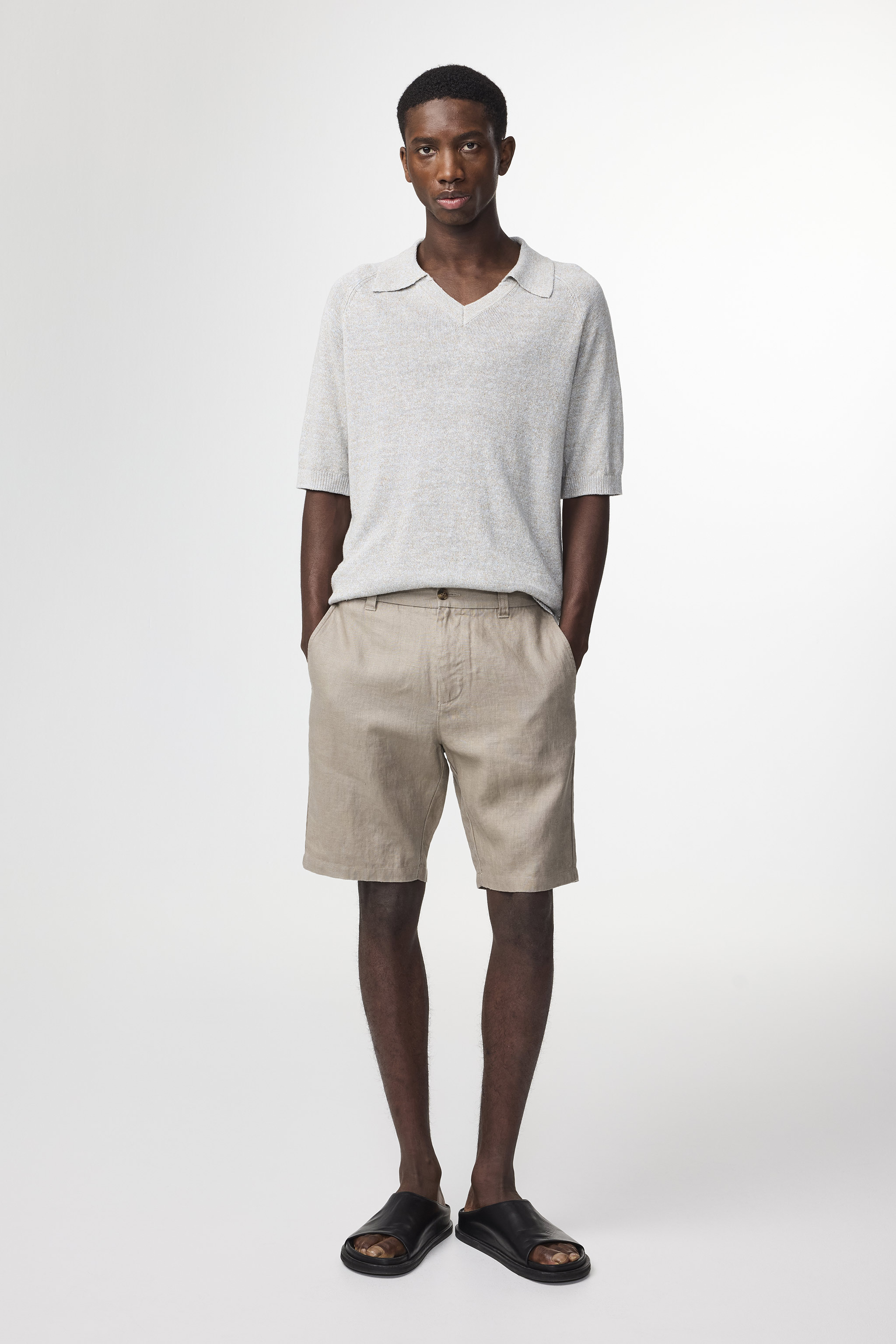 【COLOR iN ID】Cotton Ribbon Bermuda Pants Jaran Bermuda in Mist Pigment