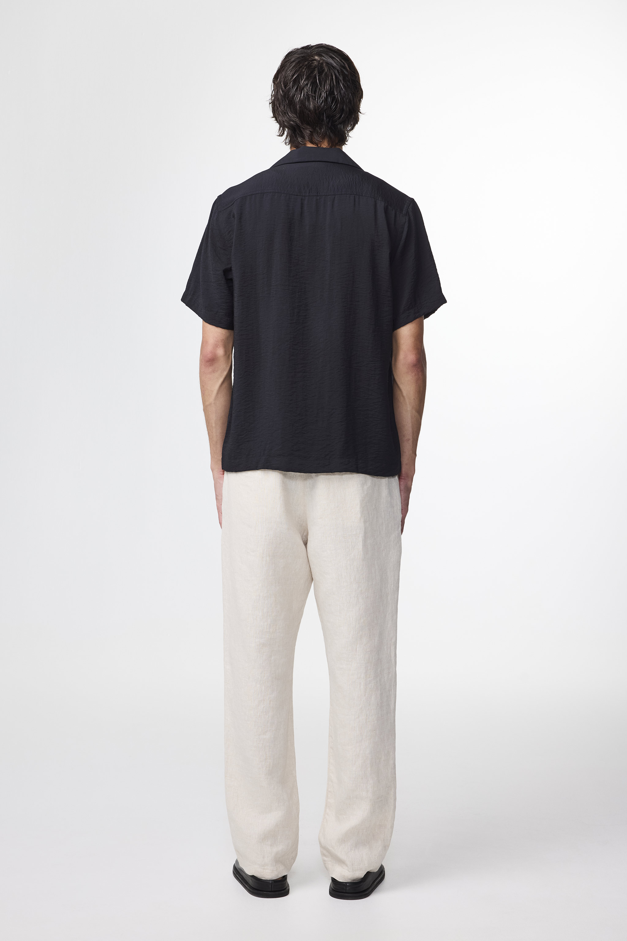 【SATIIIZ】Pippen Noncollar Short-Sleeved Shirt Short Sleeved Shirts | NN.07® Online Store