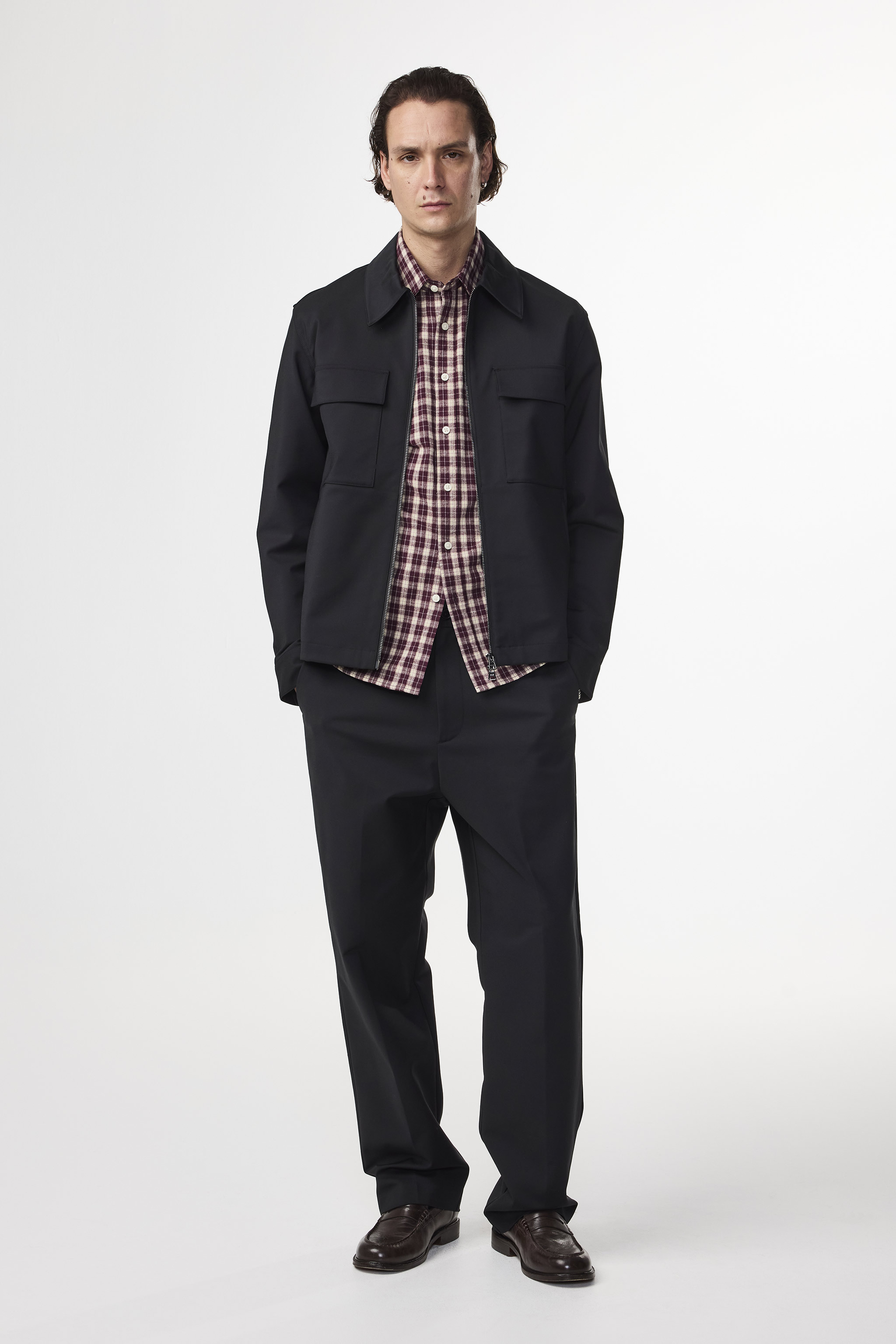 ENNOY JACKET SET UP NAVY × BLACK LL Jacket - Dark Navy Wool Uniform Serge | Nepenthes New York
