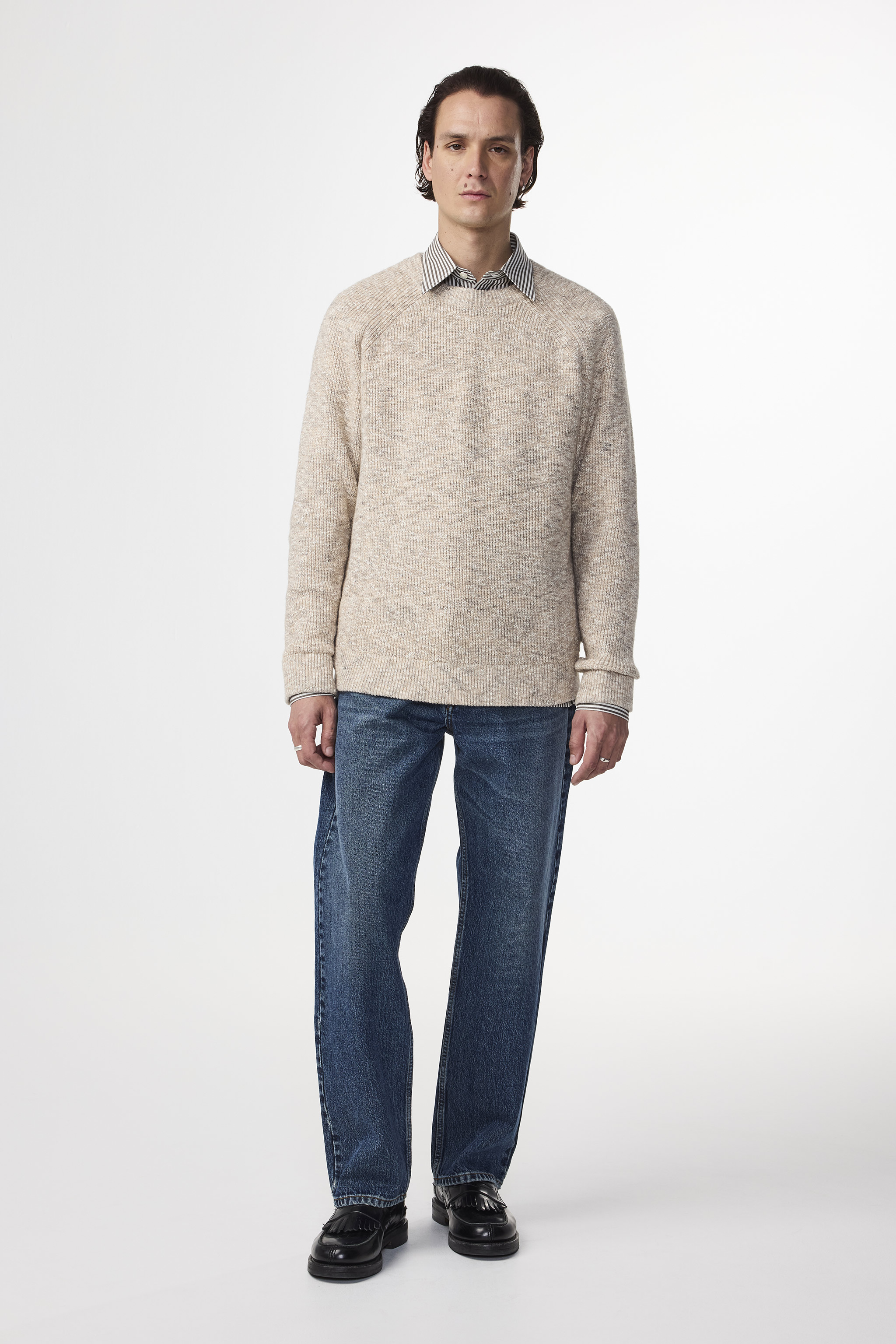 second/layer 21aw ニットポロ Jacobo 6673 men's sweater - White Pepper - Buy online at NN.07®