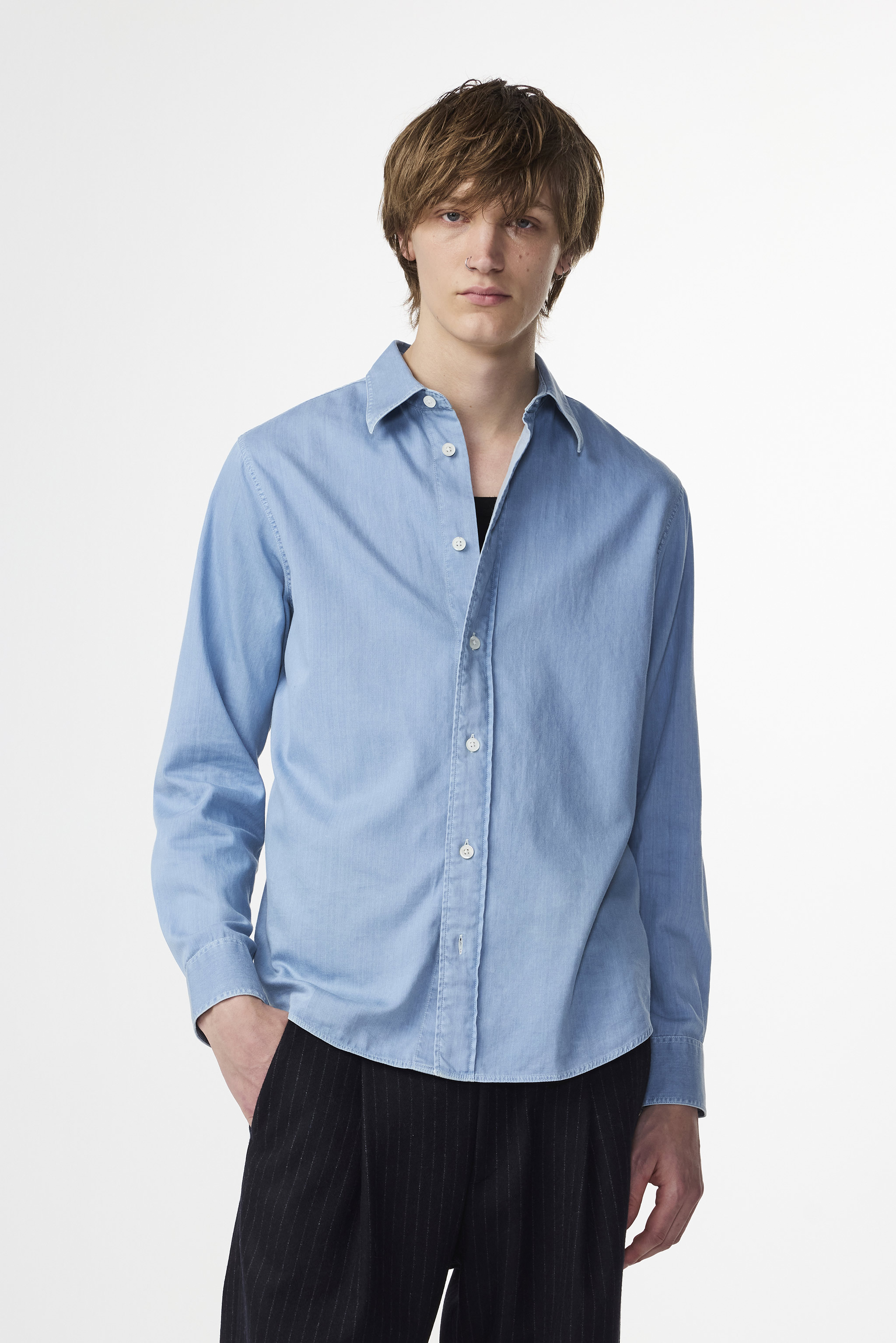 Colby 5765 men's shirt - Bleach Indigo - Buy online at NN.07®