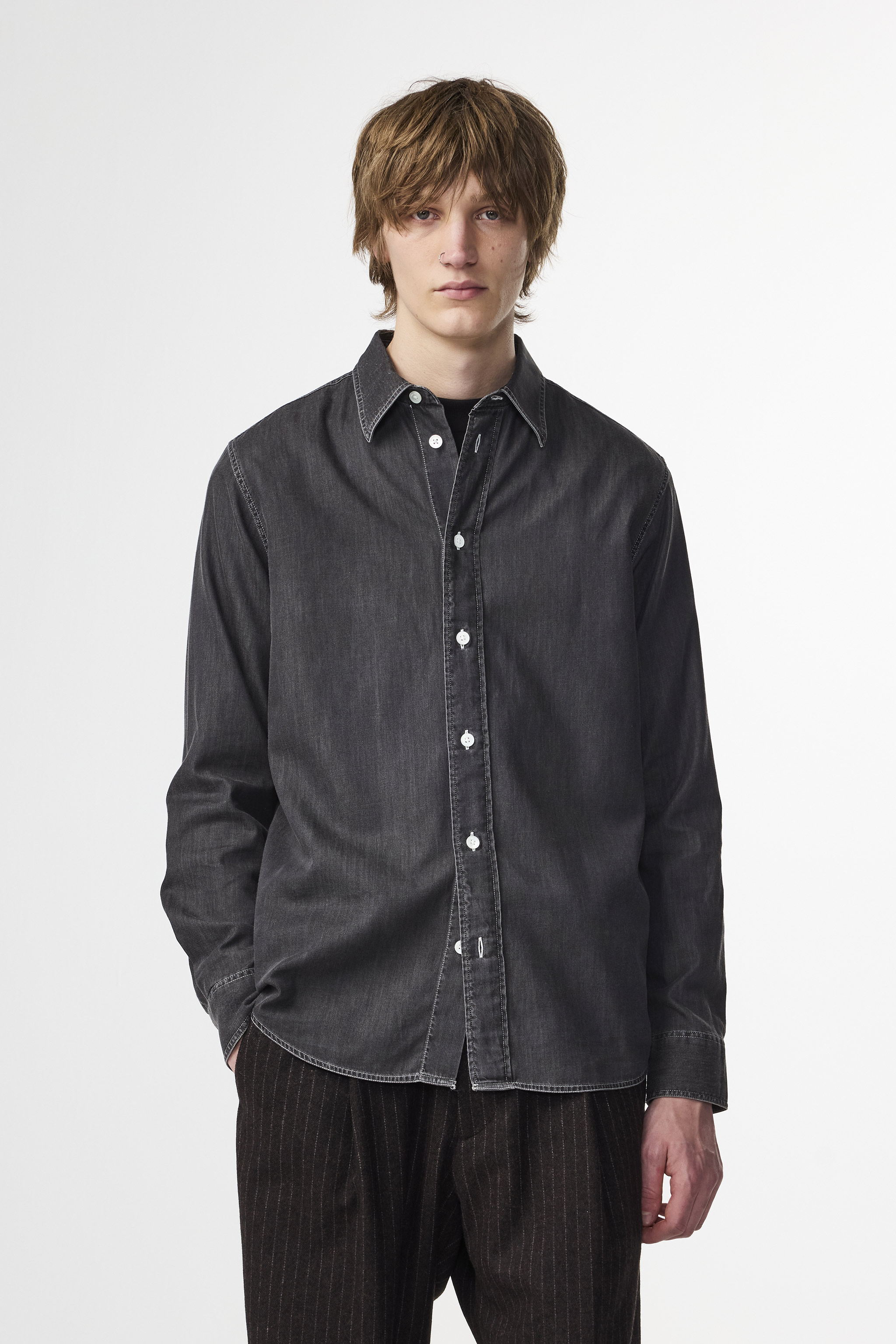 Colby 5765 men's shirt - Grey Denim - Buy online at NN.07®