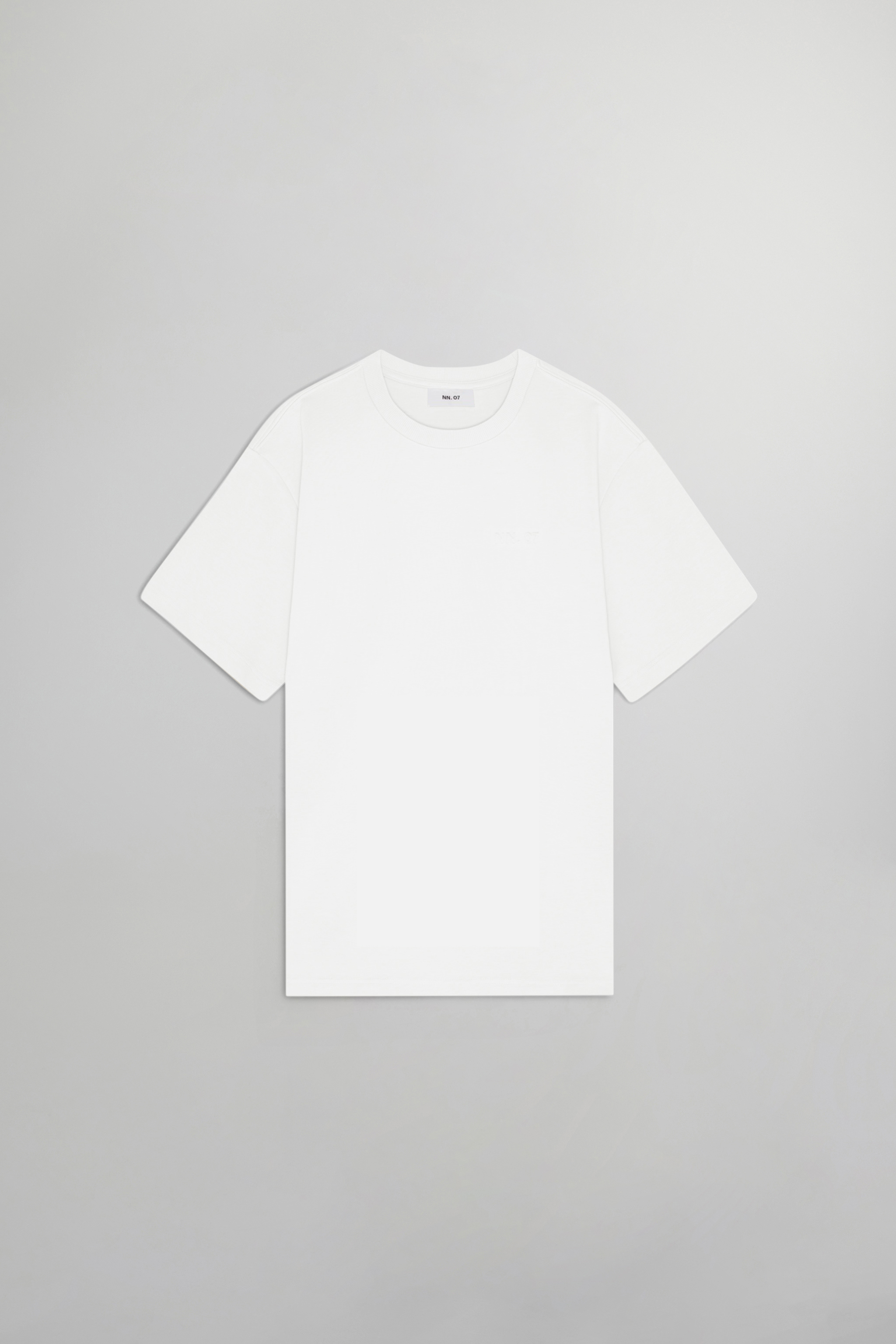Tシャツ・カットソー NN07 SS25 T-shirts (2513457250 NAT SS LOGO TEE 3457WHITE) NN07 Nat 3457 Logo T-Shirt Fog