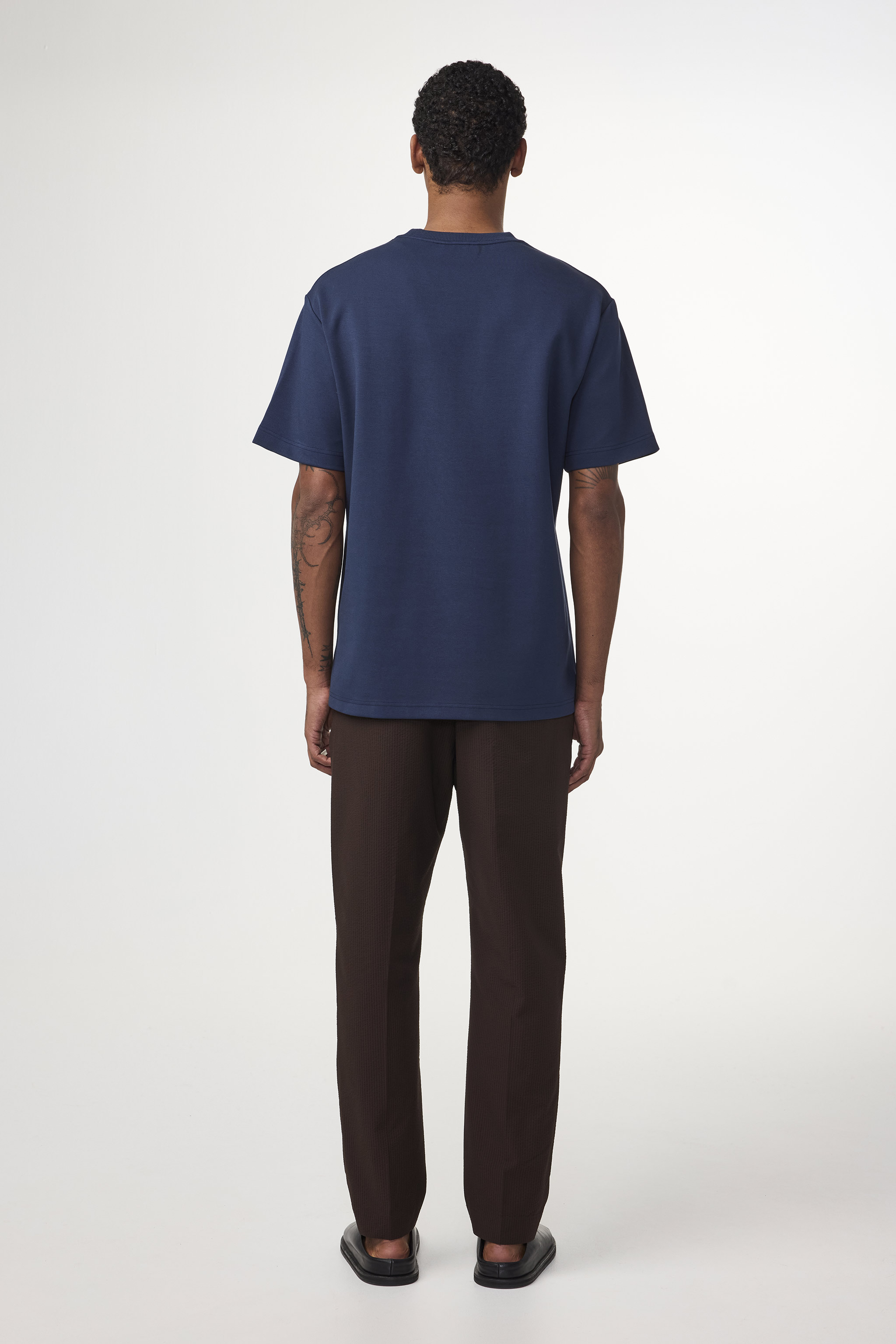 Tシャツ・カットソー NN07 T-shirts (2513457250 NAT SS LOGO TEE 3457NAVY BLUE) Nat SS Logo Tee 3457 men's t-shirt - Demitasse - Buy online