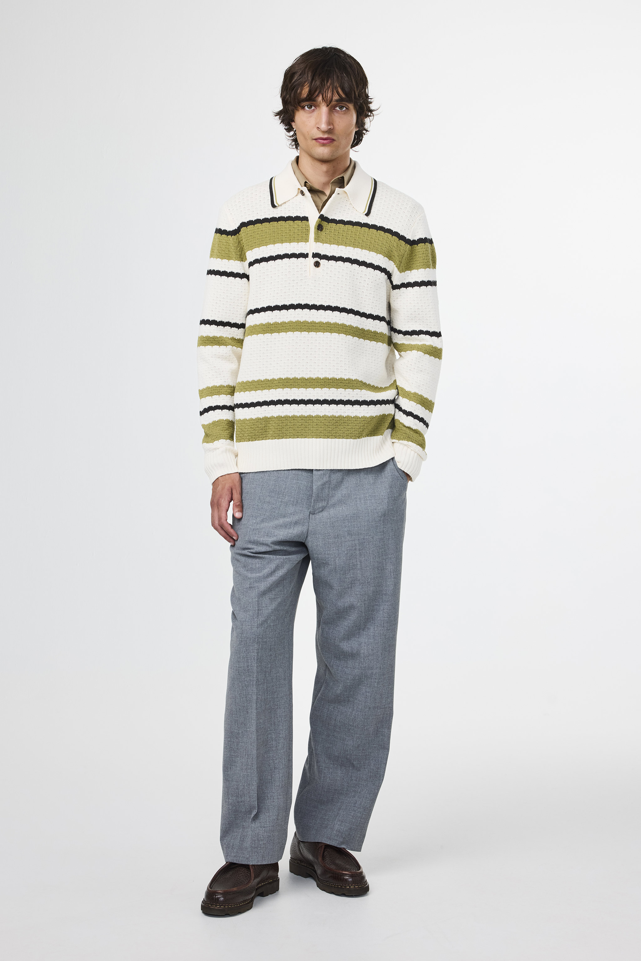 Alfie 6636 men's polo - Ivory - Buy online at NN.07®