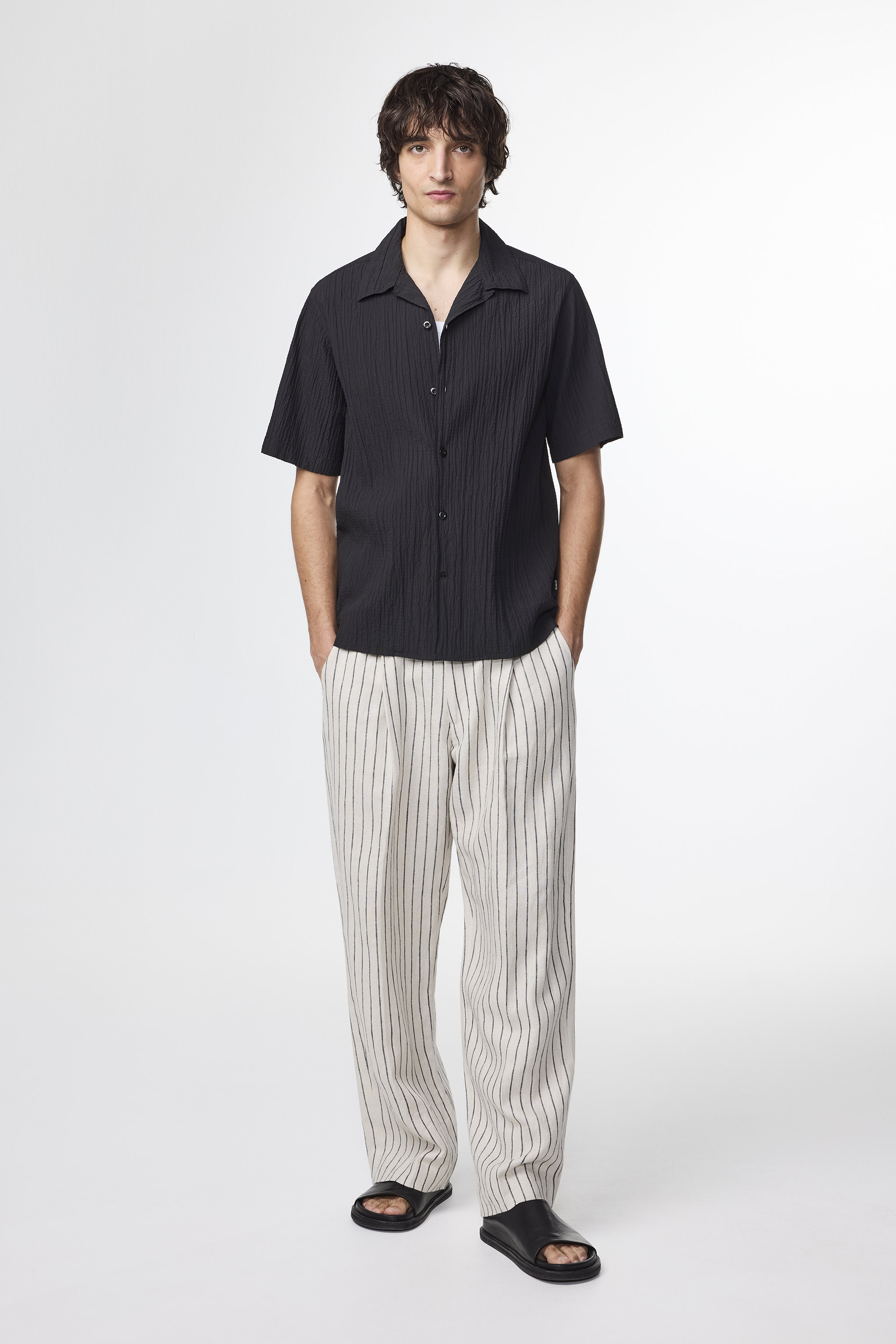 Tシャツ・カットソー NN07 SS25 Shirts (2523420599 JULIO SS 3420DEMITASSE) Julio 3420 men's shirt - Demitasse - Buy online at NN.07®