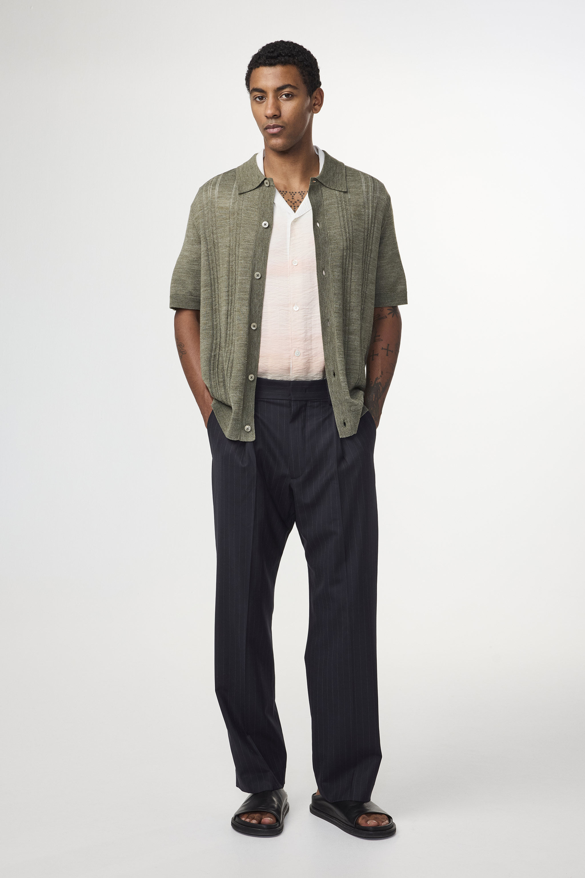 Tシャツ・カットソー NN07 SS25 Shirts (2526584695 THOR SS CARDIGAN 6584VIOLET) Thor 6584 men's polo - Evergreen - Buy online at NN.07®