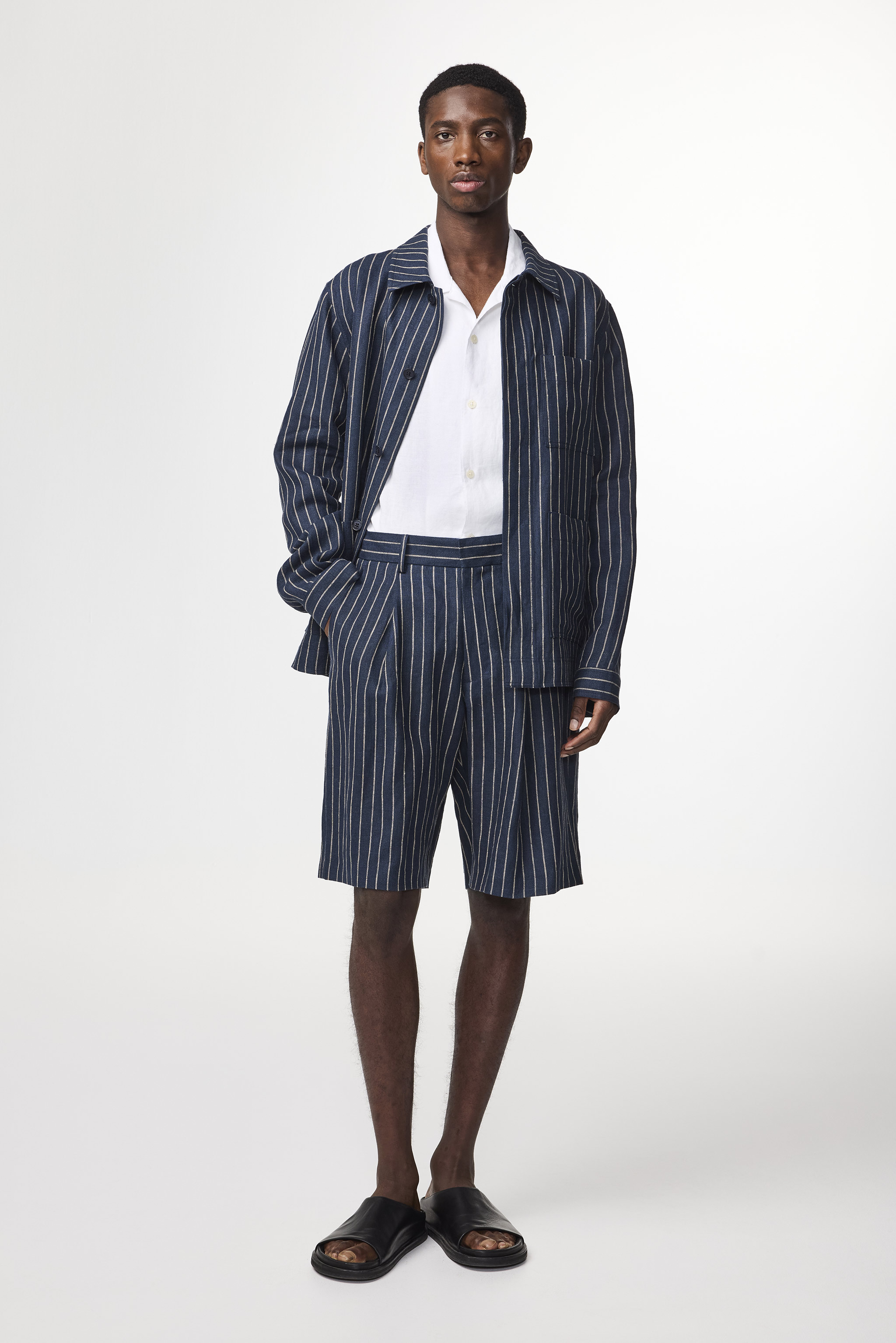 【メーカー公式ショップ】 men's 1455 Kay shorts NN.07® at online Buy - Stripe Navy - ジャケット・アウター