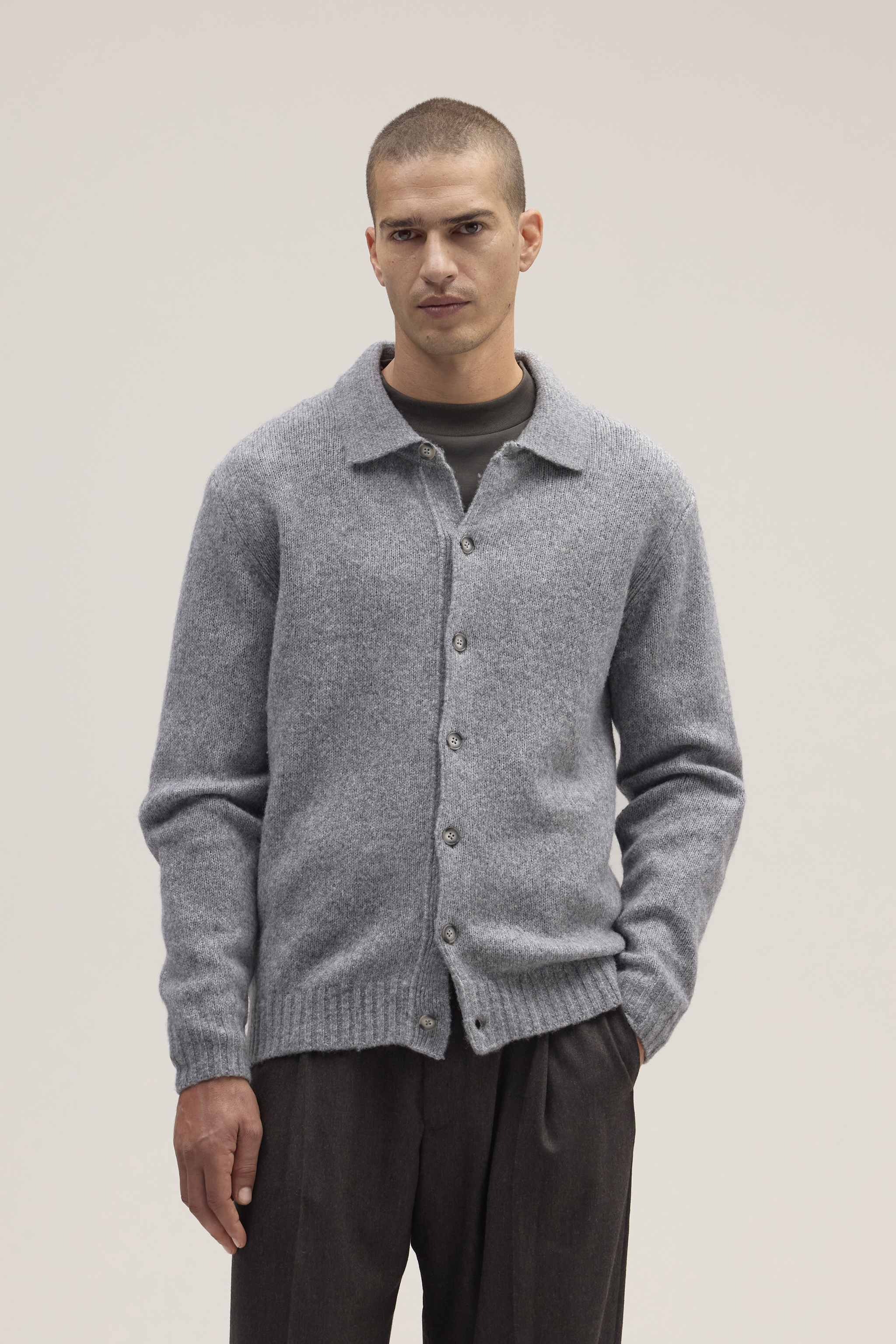 Lee 6598 men's cardigan - Grey Melange - Buy online at NN.07®