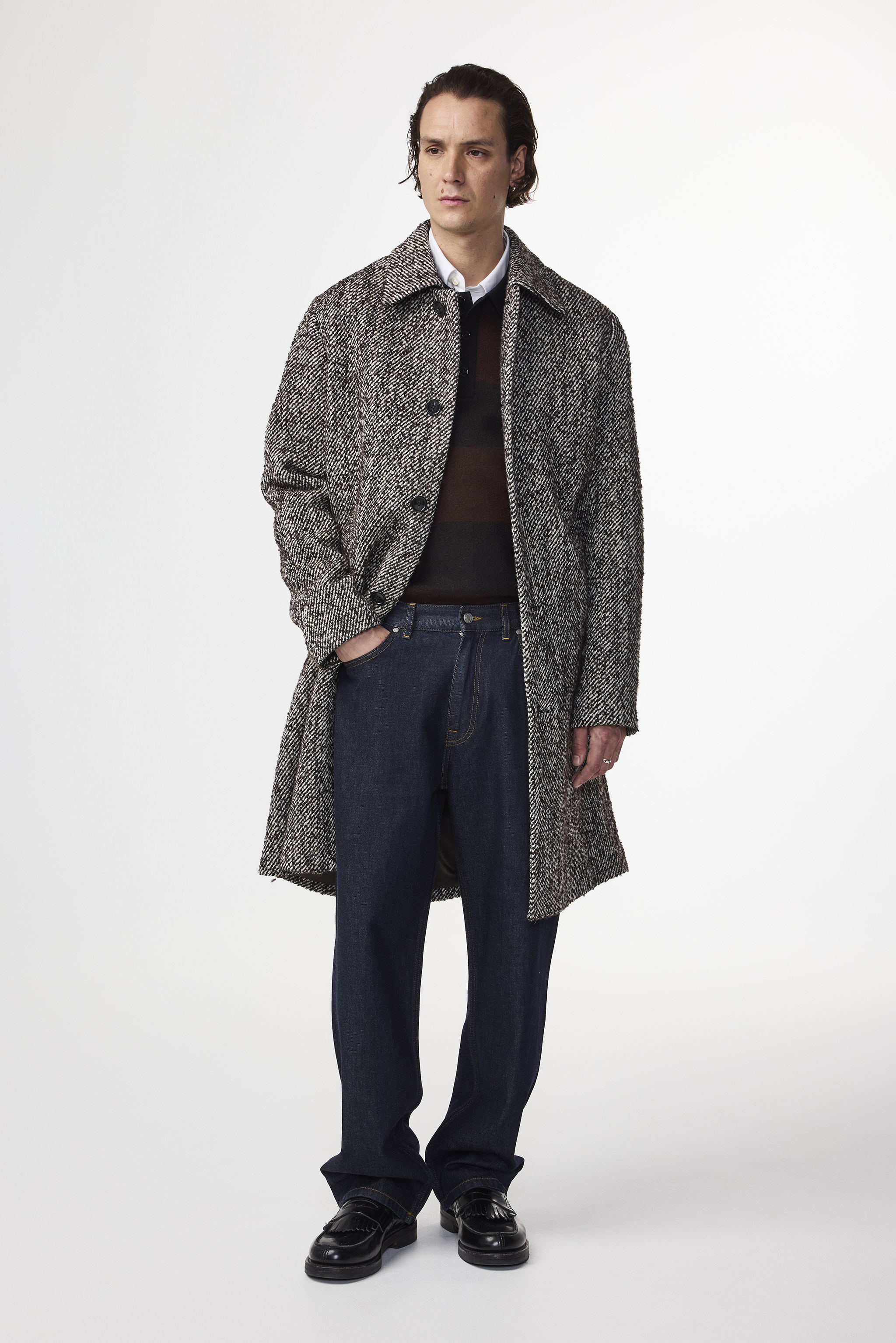 パンツ Porto Ponpone Nora pants nep yarn denim 13oz UNEVEN