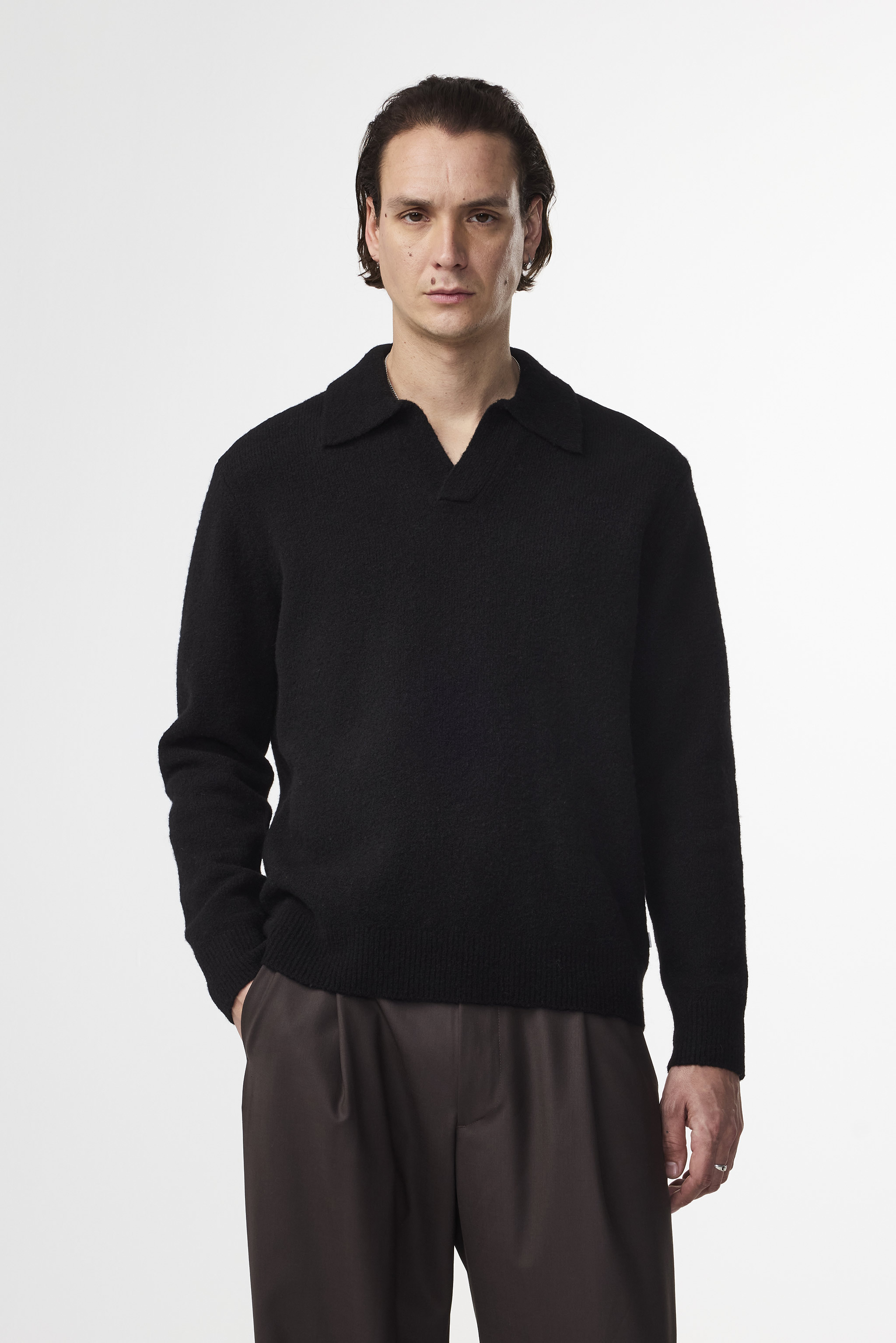 完売 BATONER CHOMA POLO S/S 3 ブラック サマーニット 完売 BATONER CHOMA POLO S/S 3 ブラック サマーニット 完売 BATONER