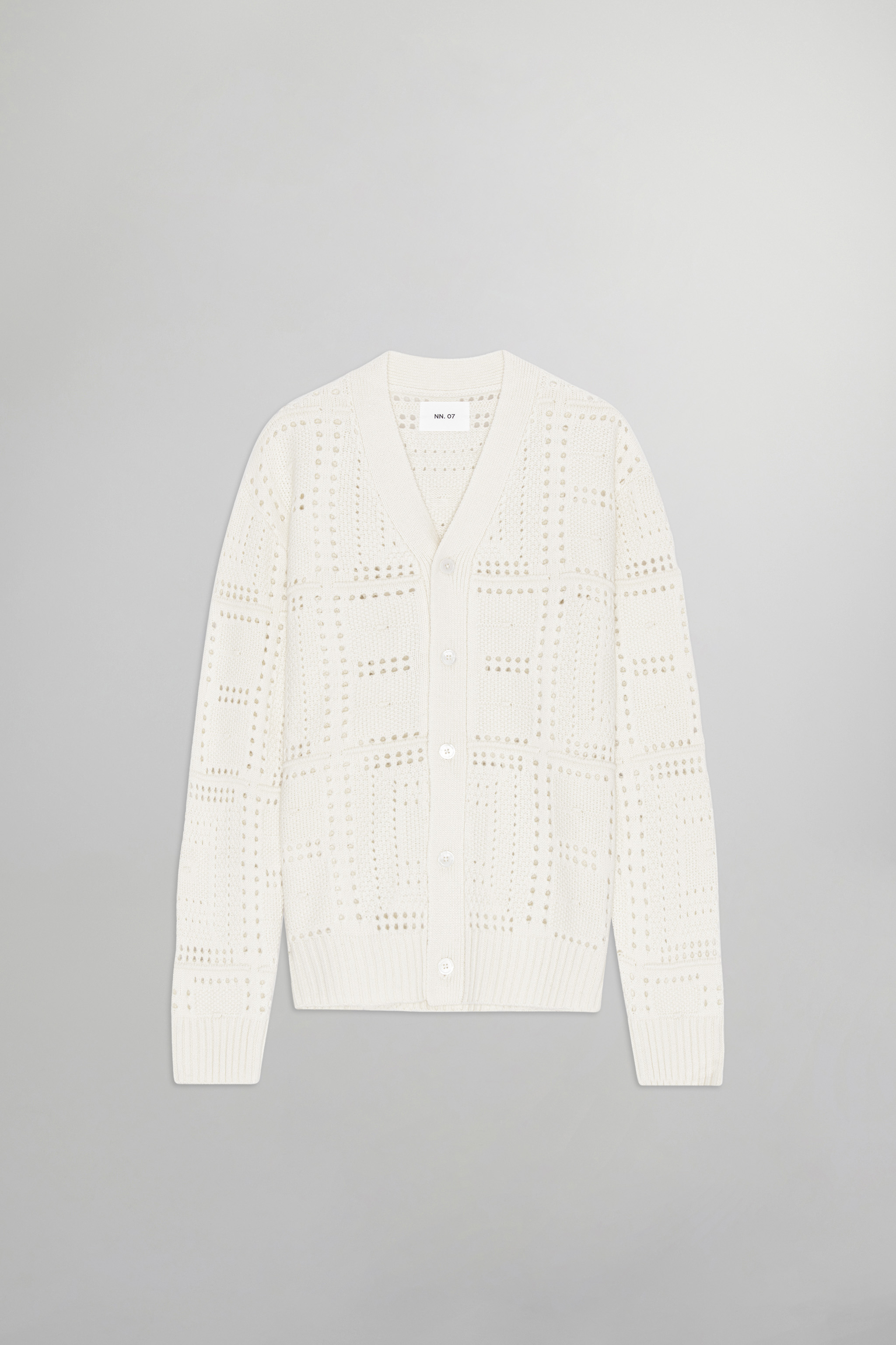 美品✩regleam basic logo cardigan white S Seamless cropped cardigan, White - Sisley