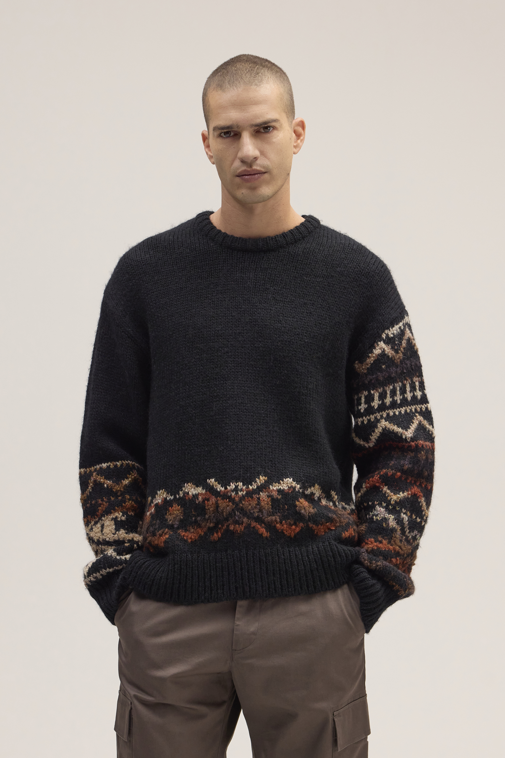 トップス ENNYO MERINO WOOL SWEATER BLACK XL cr1601y7ap-0001_1.jpg