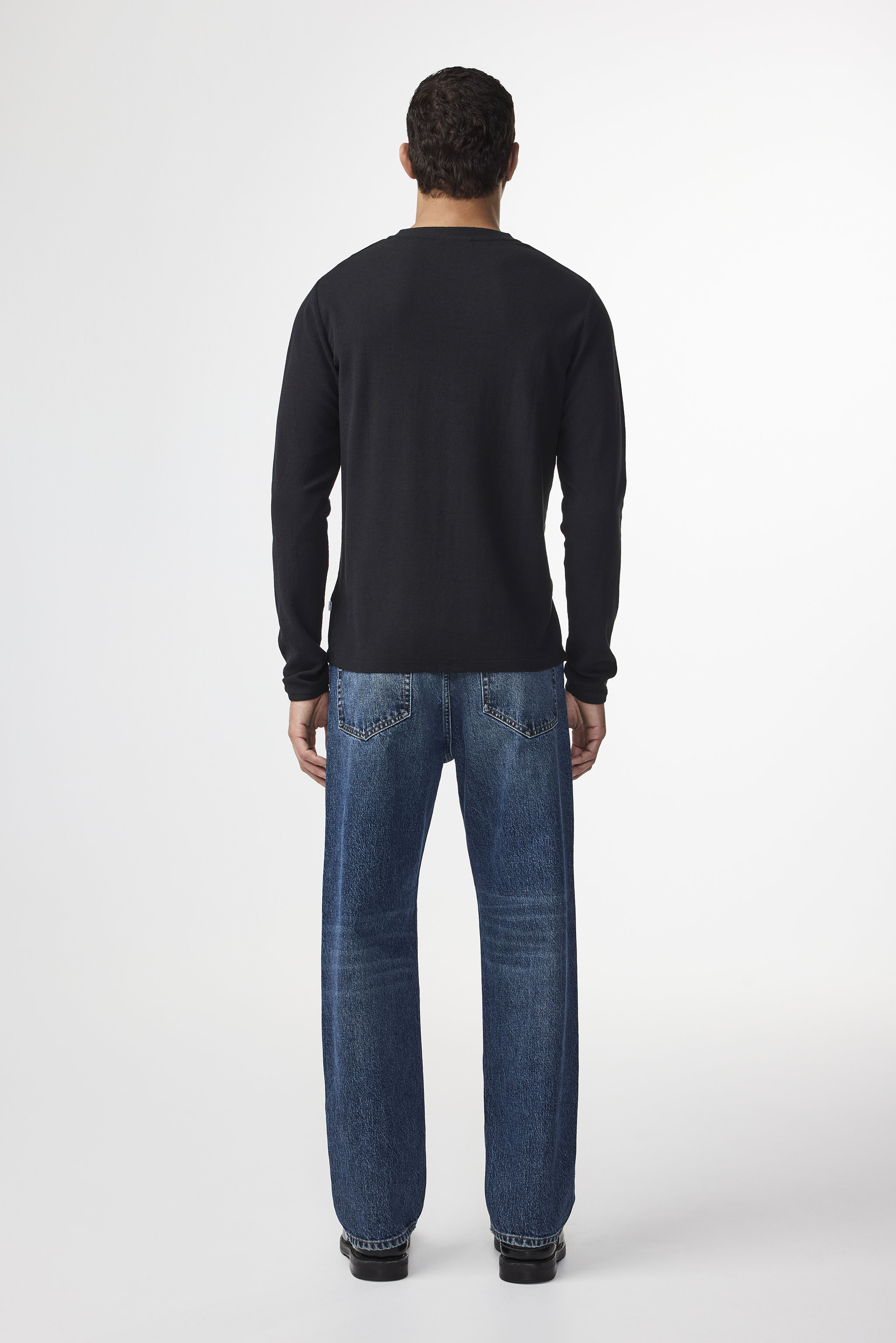 トップス Allege. | Linen S/S Knit Shirt | BLACK 3 Allege Line S/S Knit Shirt (AL24S-KN02) | Allege / Tops (MEN