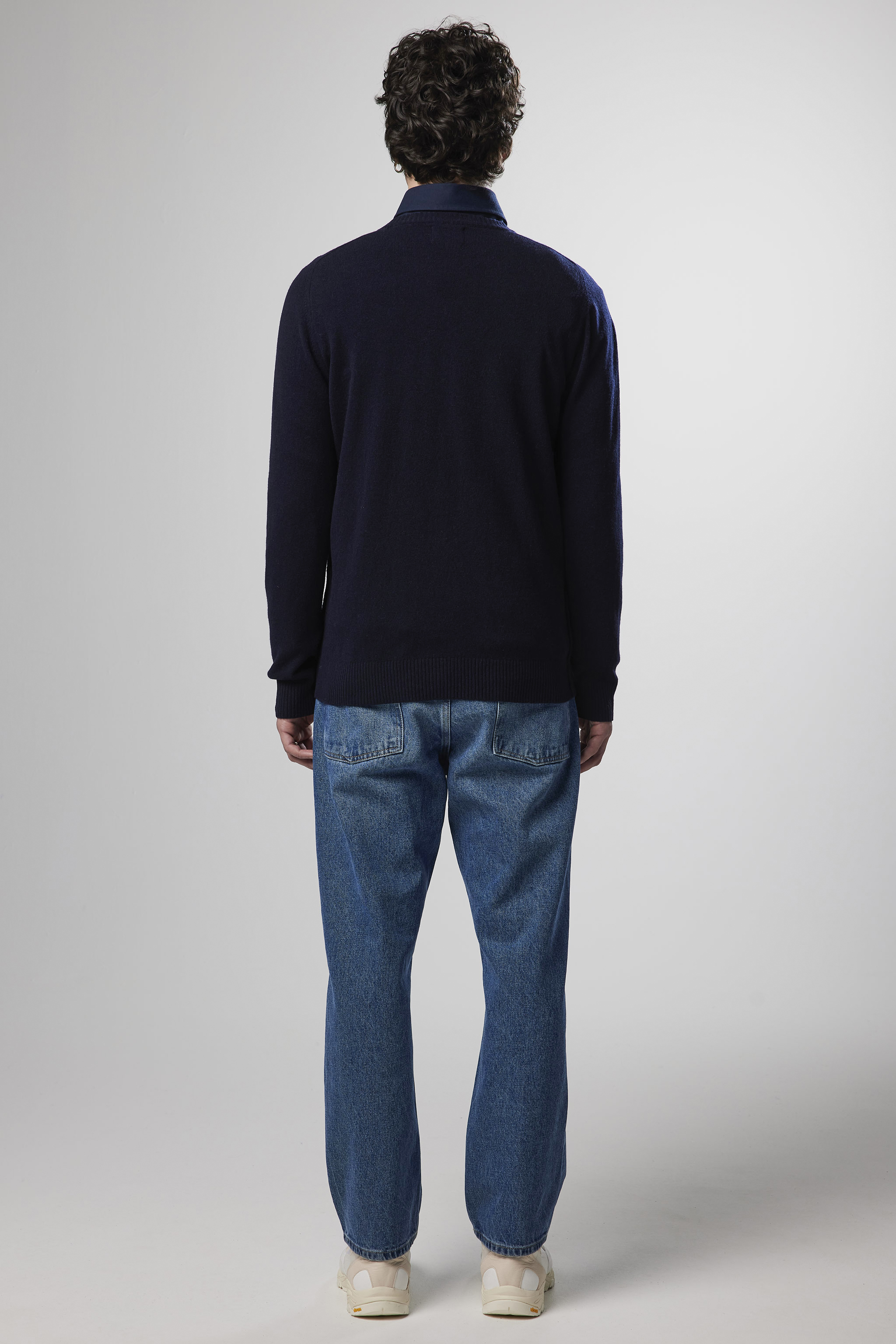 Men's NN07 Edward 6333 Lambswool Crewneck Sweater, Size Small - Blue